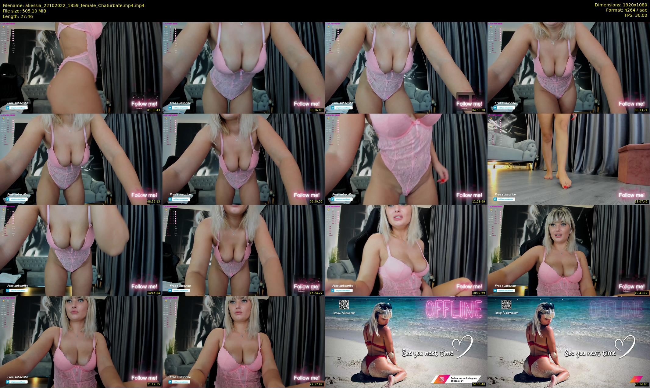 aliessia — 28 minute Chaturbate female cam show recording, 1080p, Oct 22, 2022