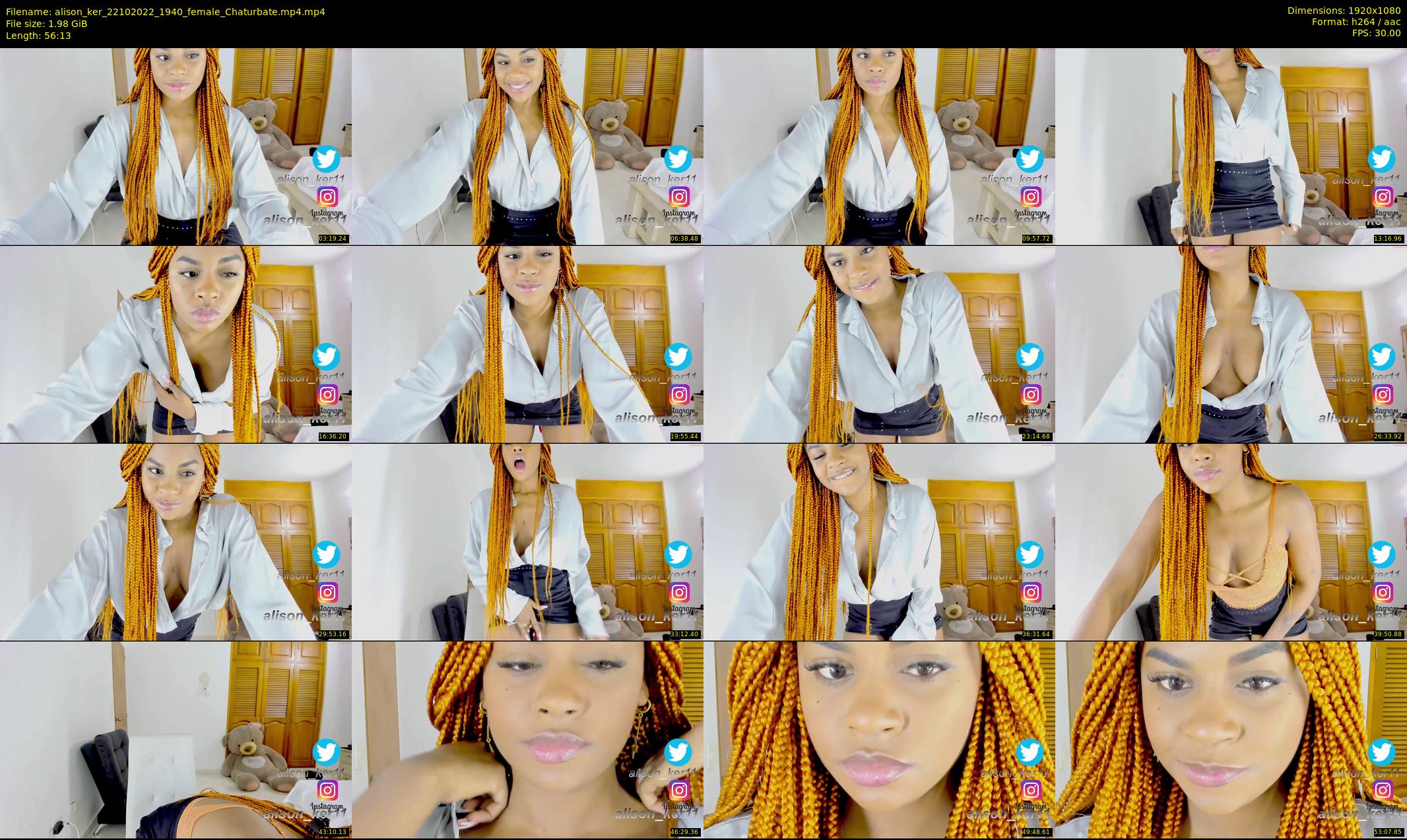 alison_ker — 57 minute Chaturbate female cam show recording, 1080p, Oct 22, 2022