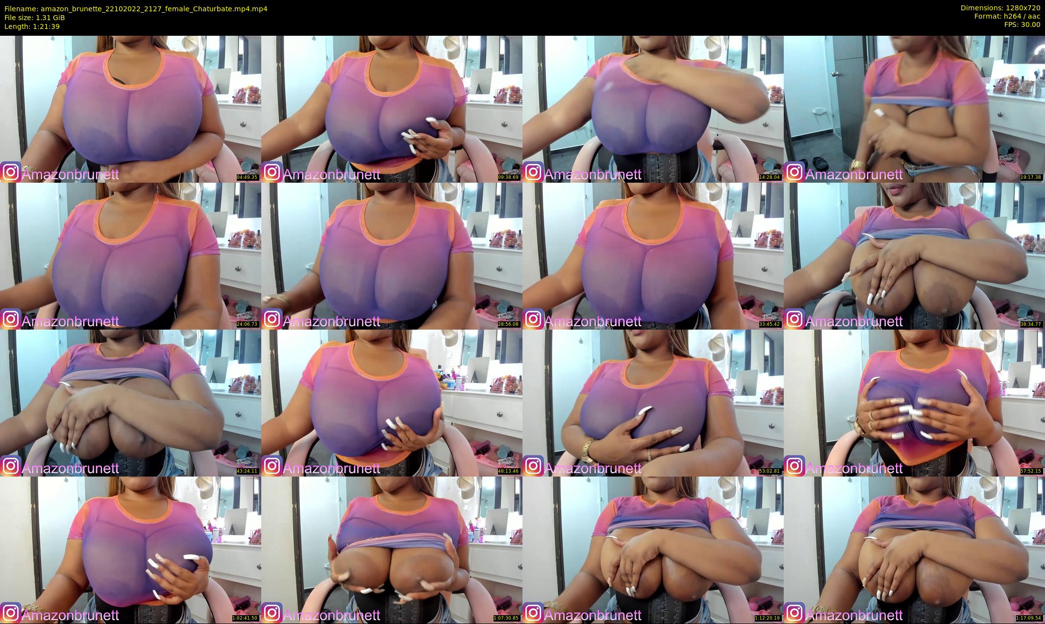 amazon_brunette — 82 minute Chaturbate female cam show recording, 720p, Oct 22, 2022