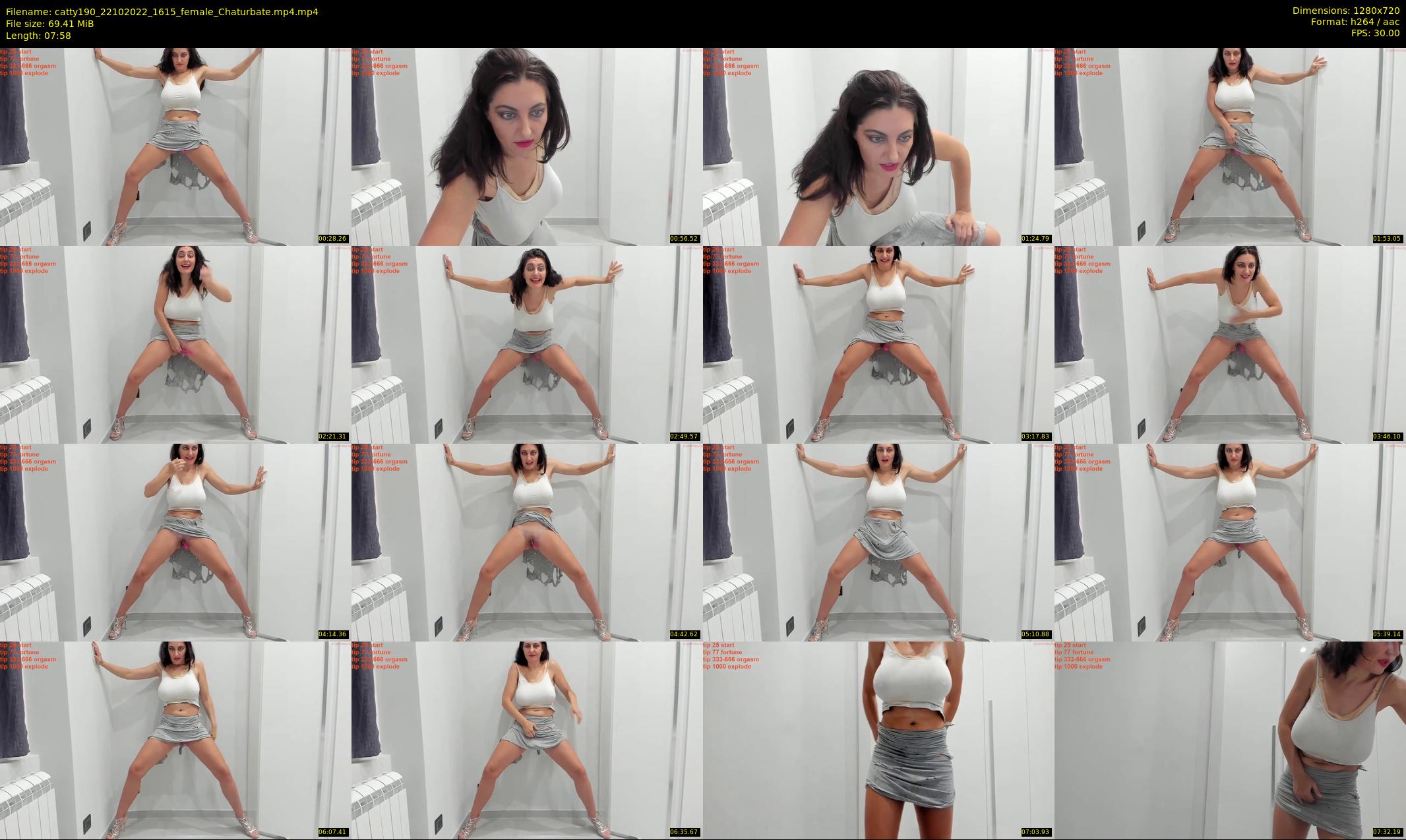 catty190 — 8 minute Chaturbate female cam show recording, 720p, Oct 22, 2022