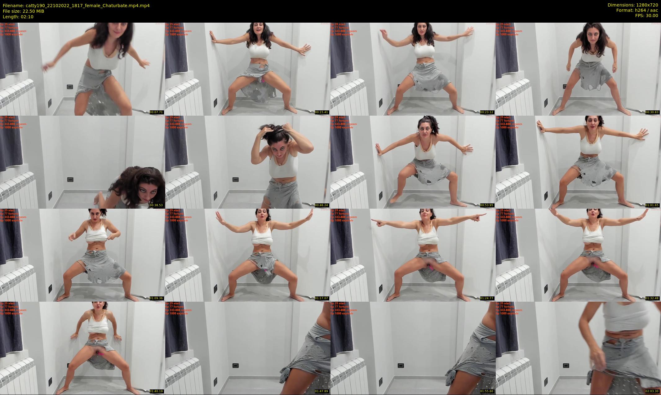 catty190 — 3 minute Chaturbate female cam show recording, 720p, Oct 22, 2022