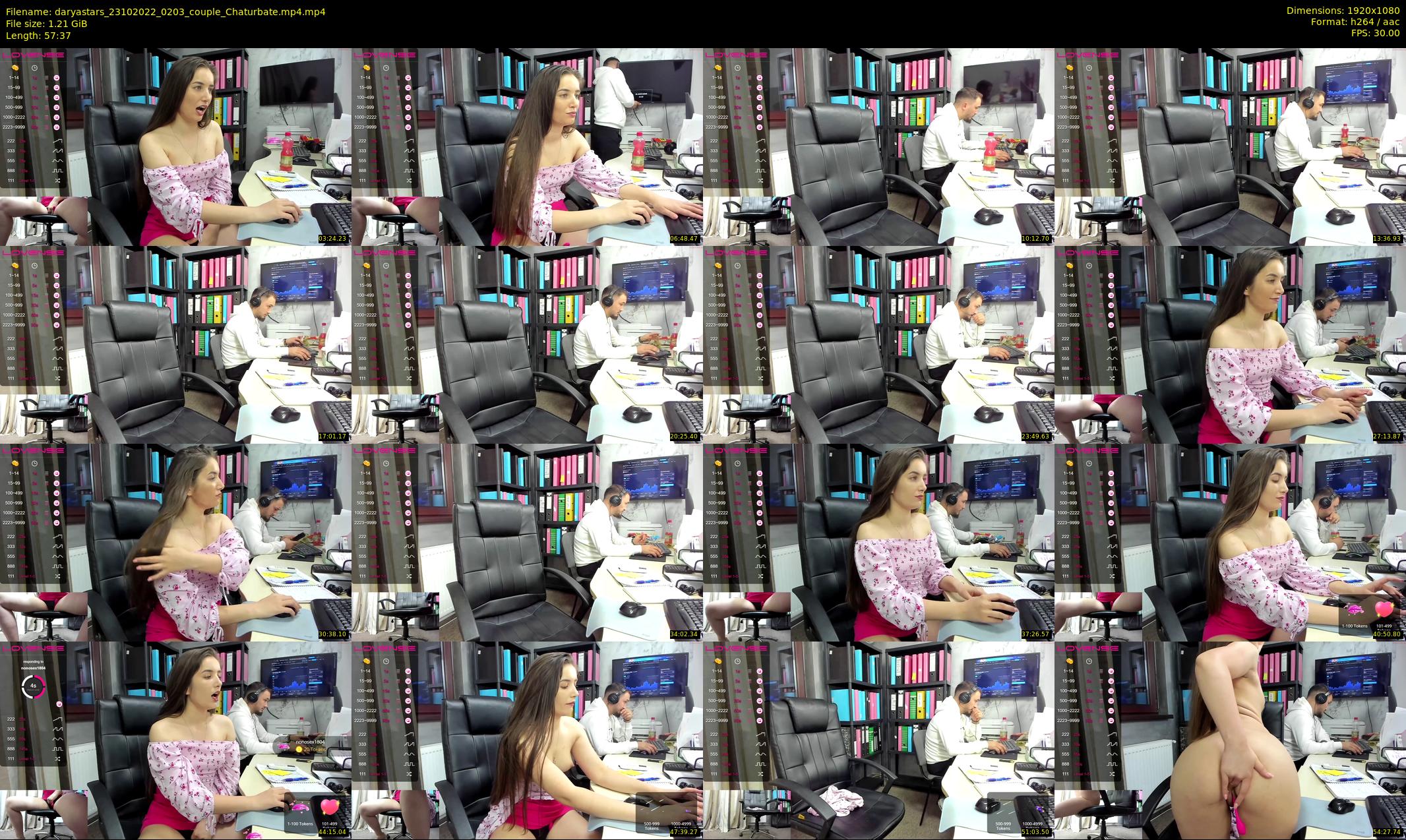daryastars — 58 minute Chaturbate couple cam show recording, 1080p, Oct 23, 2022