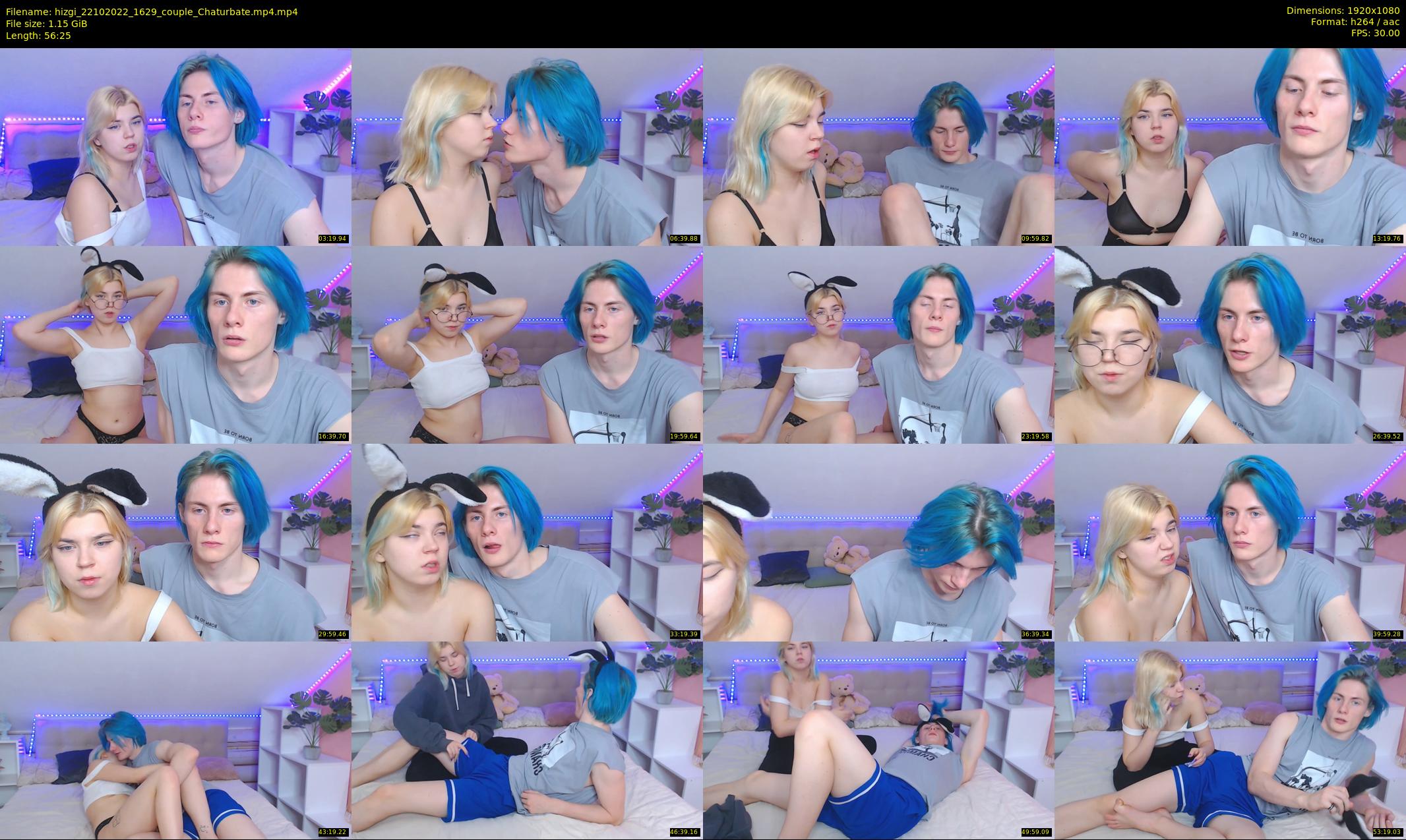 hizgi — 57 minute Chaturbate couple cam show recording, 1080p, Oct 22, 2022