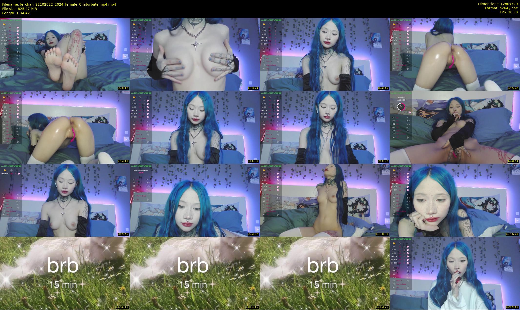 le_chan — 95 minute Chaturbate female cam show recording, 720p, Oct 22, 2022