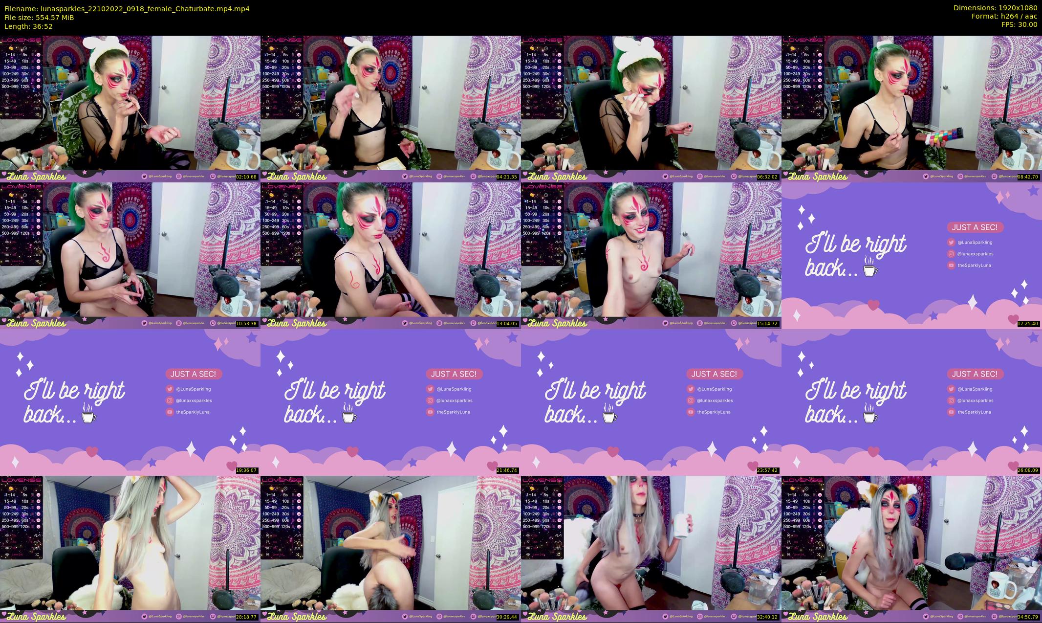 lunasparkles — 37 minute Chaturbate female cam show recording, 1080p, Oct 22, 2022