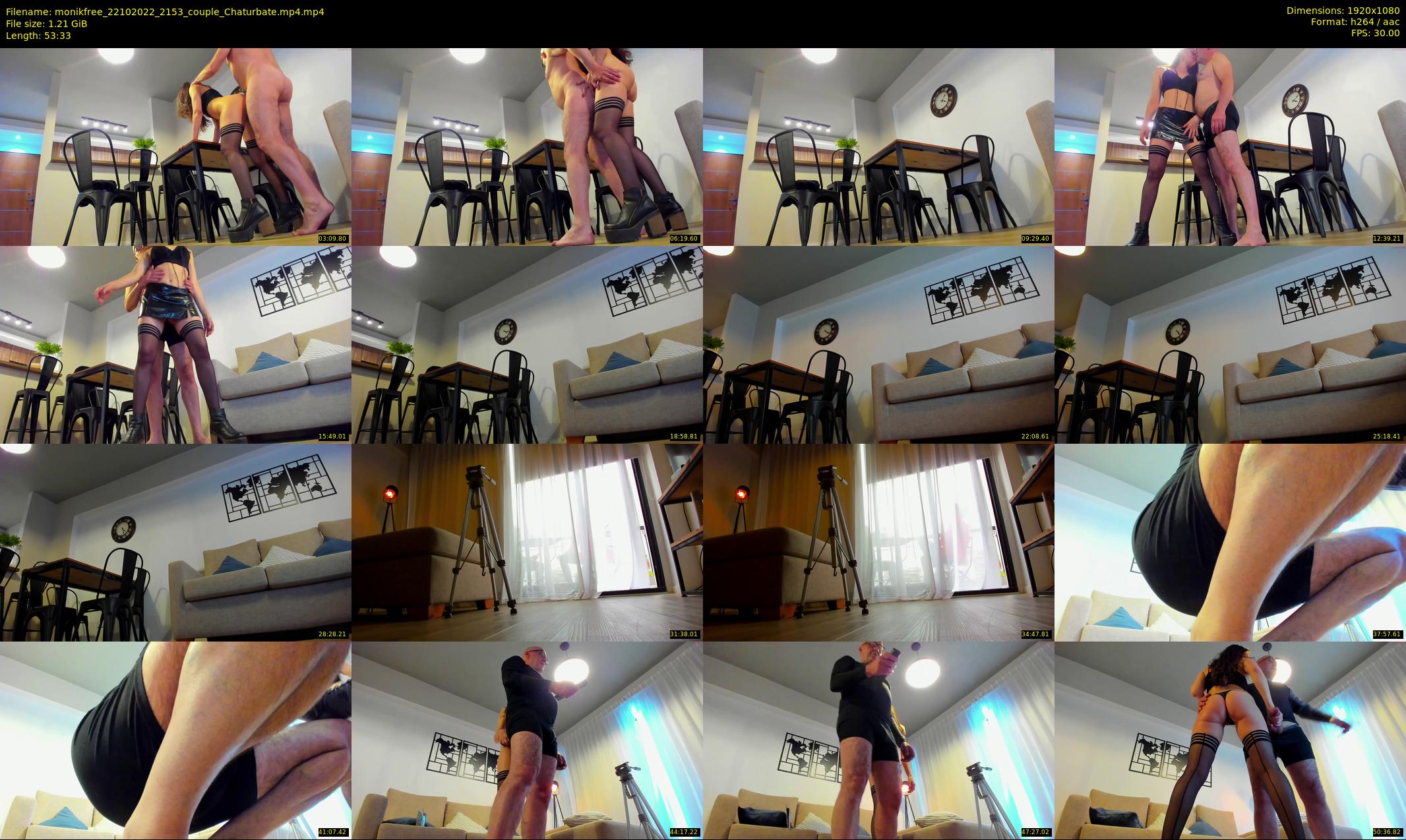 monikfree — 54 minute Chaturbate couple cam show recording, 1080p, Oct 22, 2022