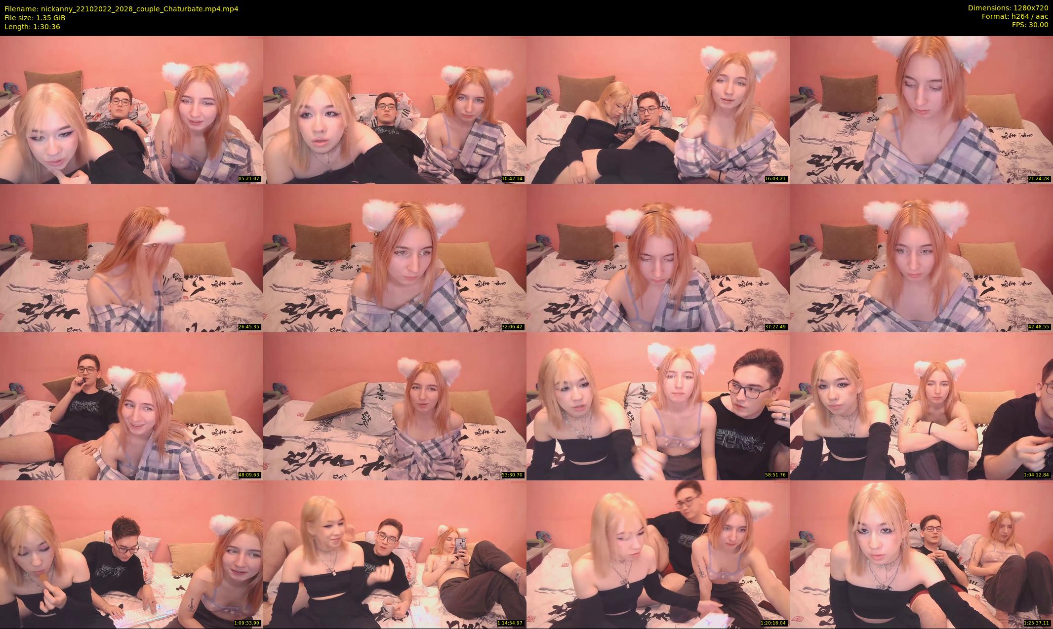 nickanny — 91 minute Chaturbate couple cam show recording, 720p, Oct 22, 2022