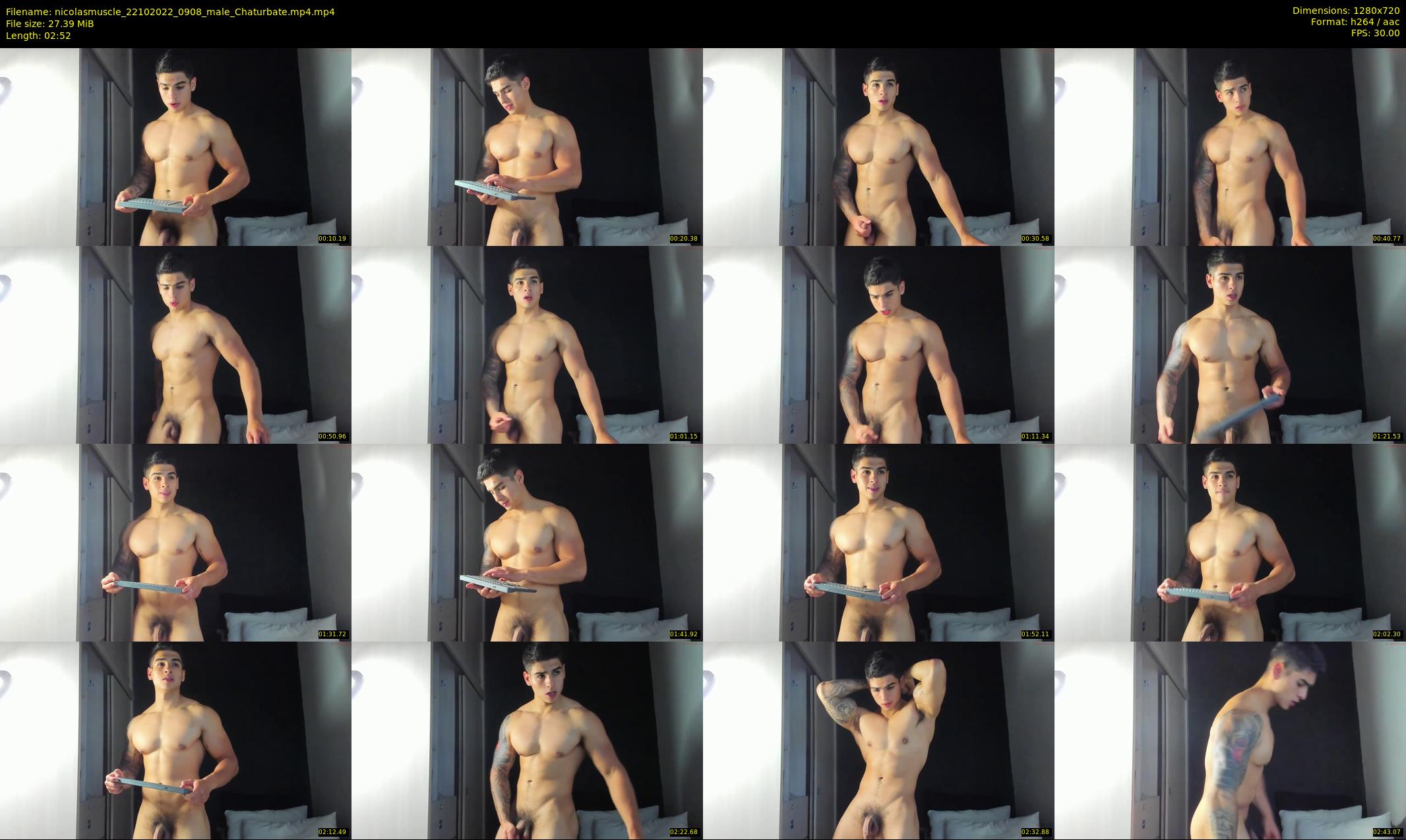 nicolasmuscle — 3 minute Chaturbate male cam show recording, 720p, Oct 22, 2022