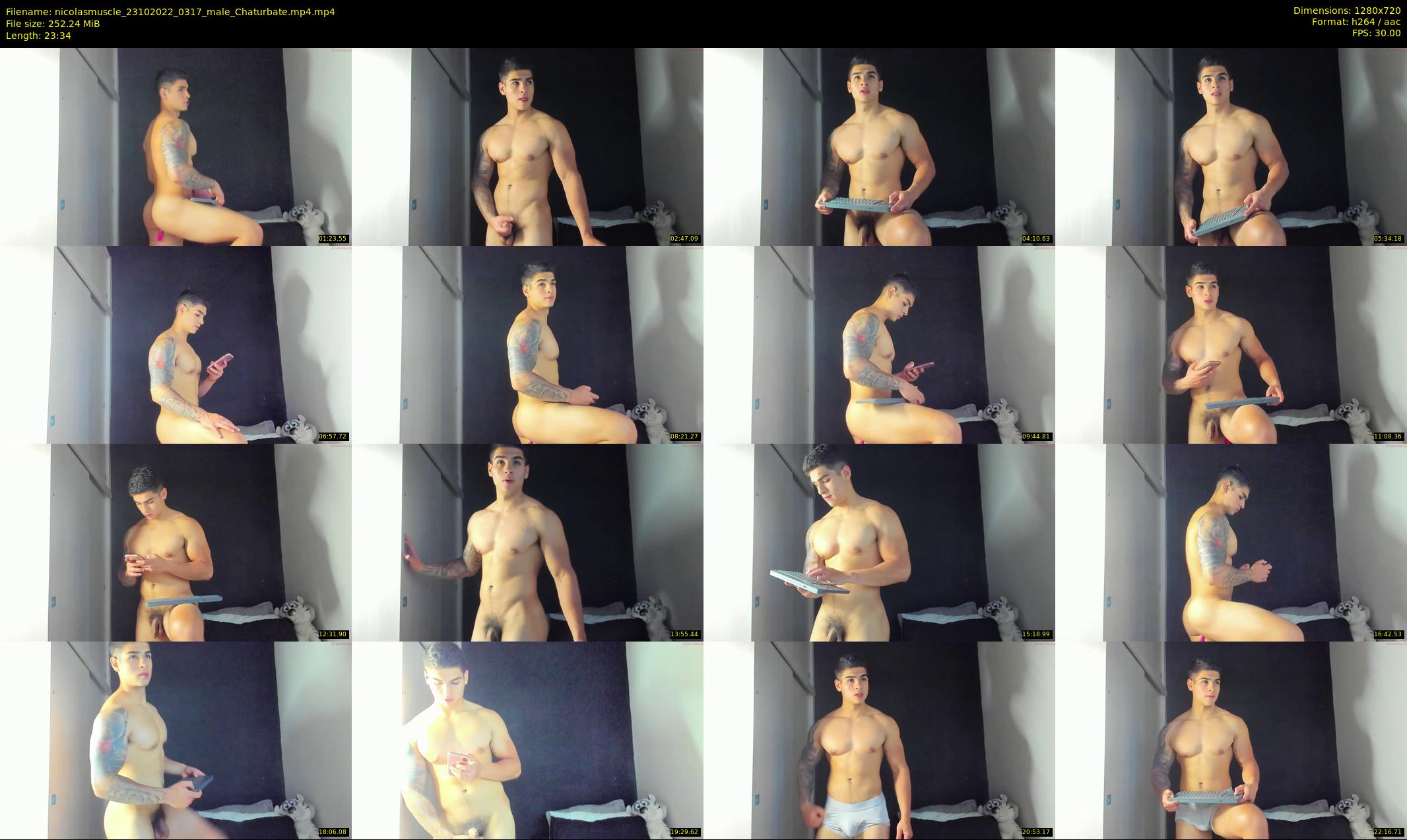 nicolasmuscle — 24 minute Chaturbate male cam show recording, 720p, Oct 23, 2022