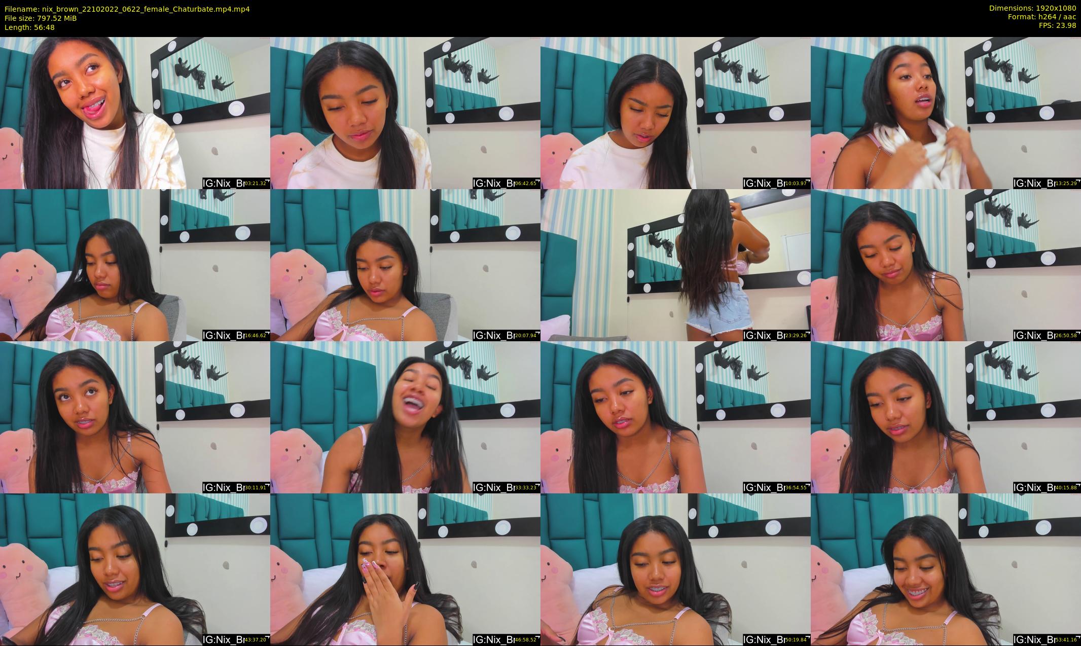 nix_brown — 57 minute Chaturbate female cam show recording, 1080p, Oct 22, 2022