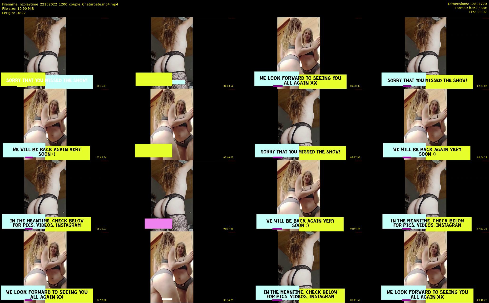nzplaytime — 11 minute Chaturbate couple cam show recording, 720p, Oct 22, 2022