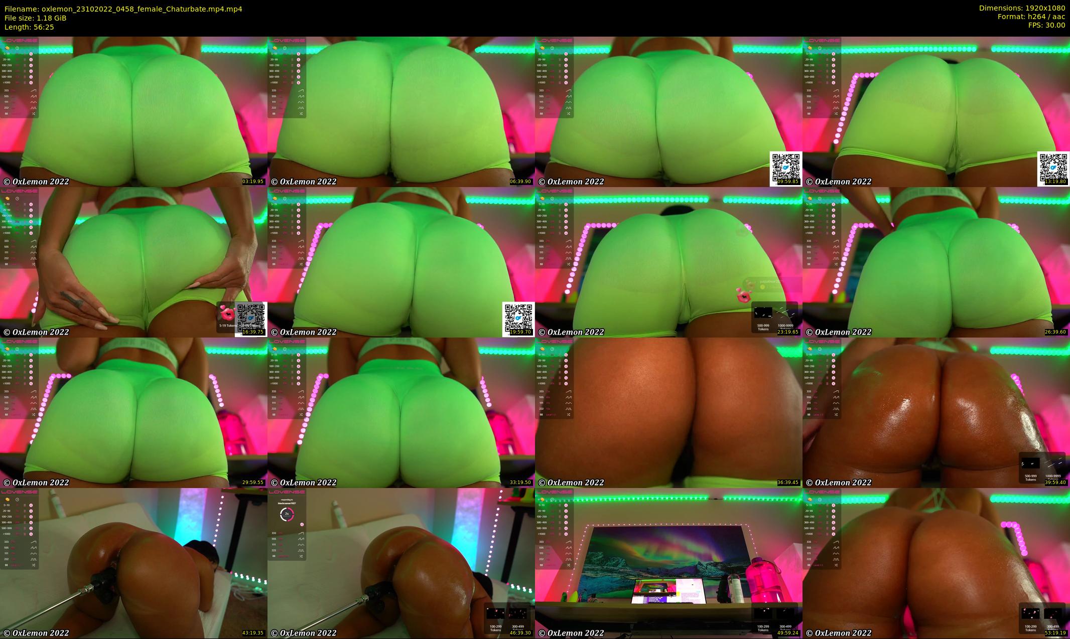 oxlemon — 57 minute Chaturbate female cam show recording, 1080p, Oct 23, 2022