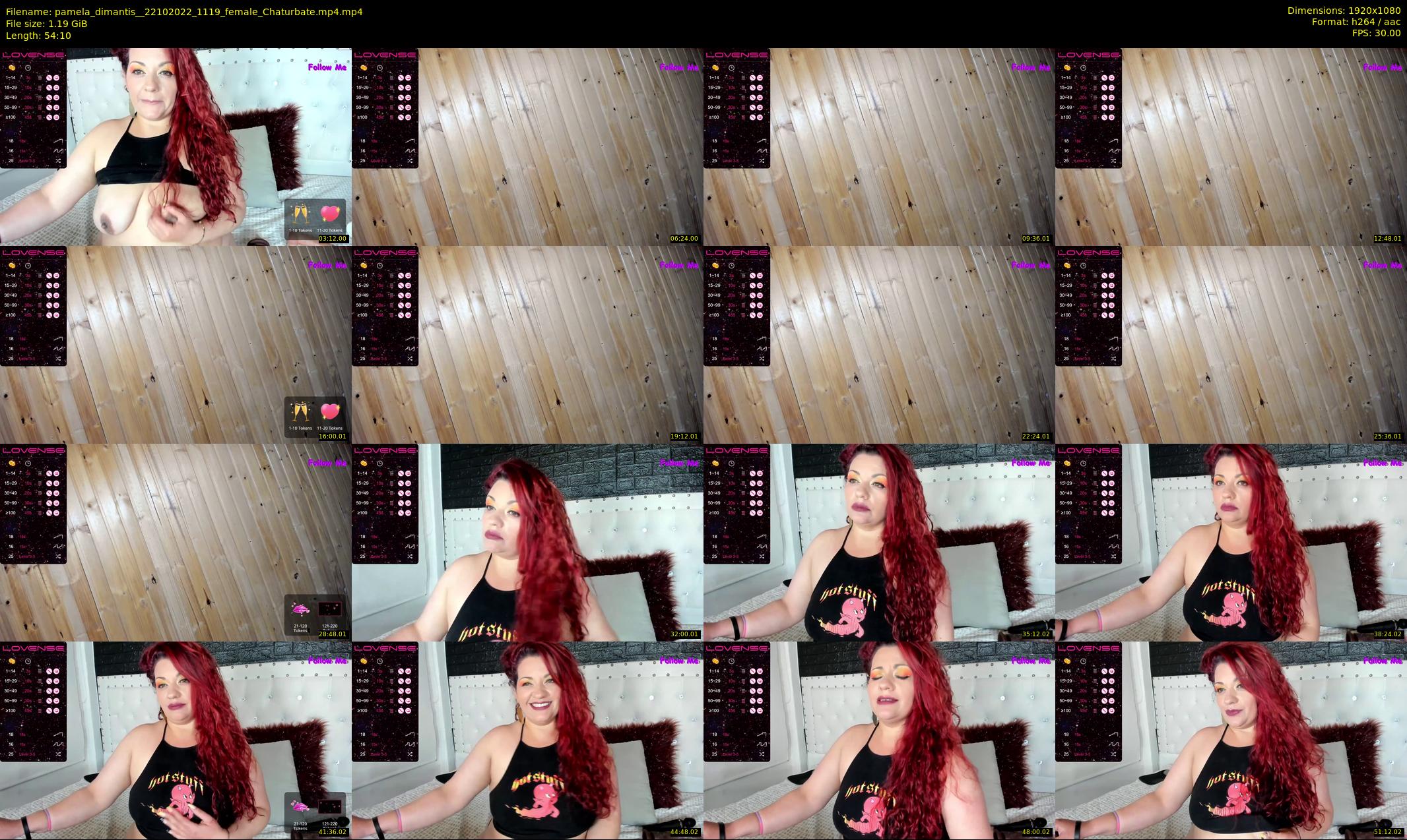 pamela_dimantis_ — 55 minute Chaturbate female cam show recording, 1080p, Oct 22, 2022
