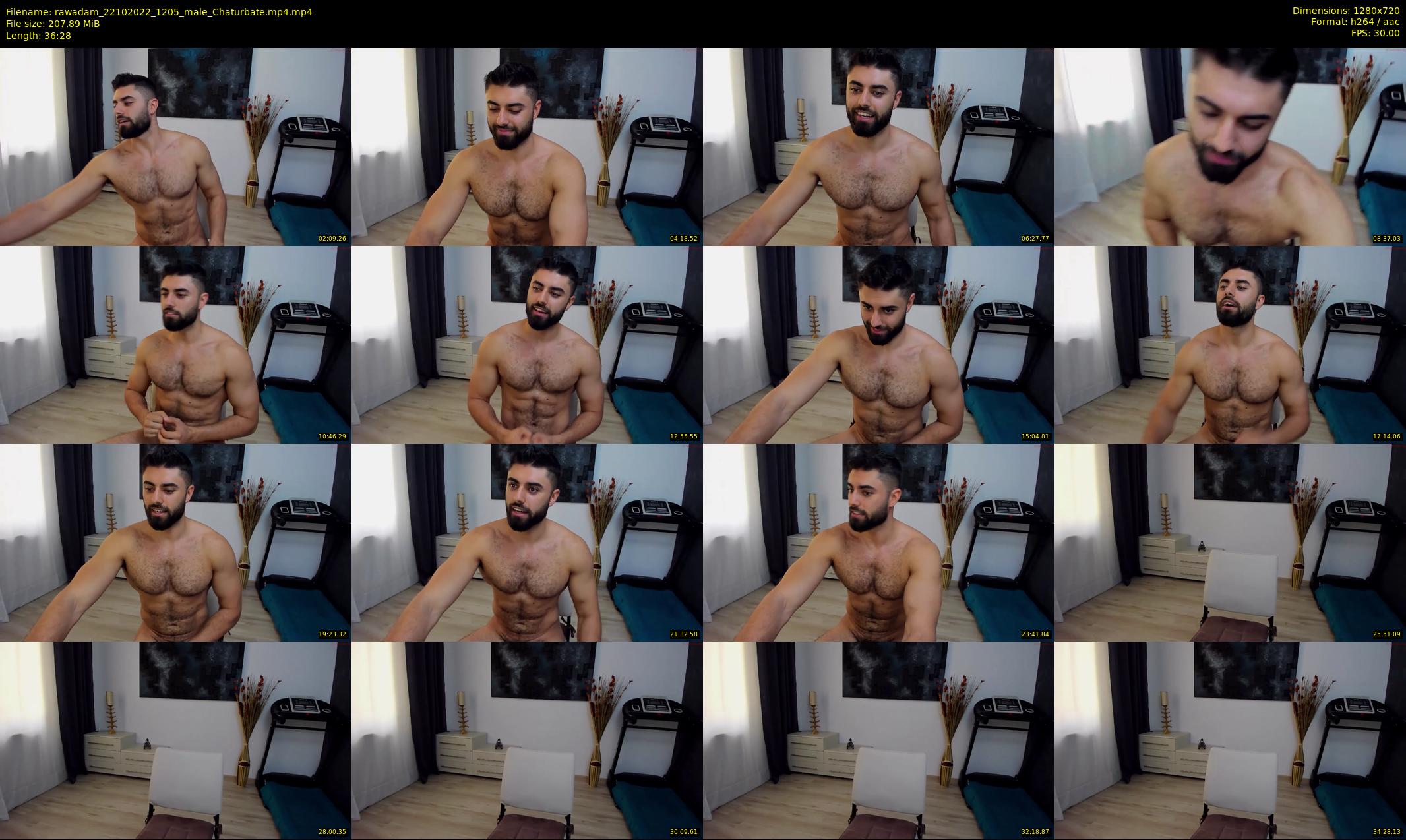 rawadam — 37 minute Chaturbate male cam show recording, 720p, Oct 22, 2022