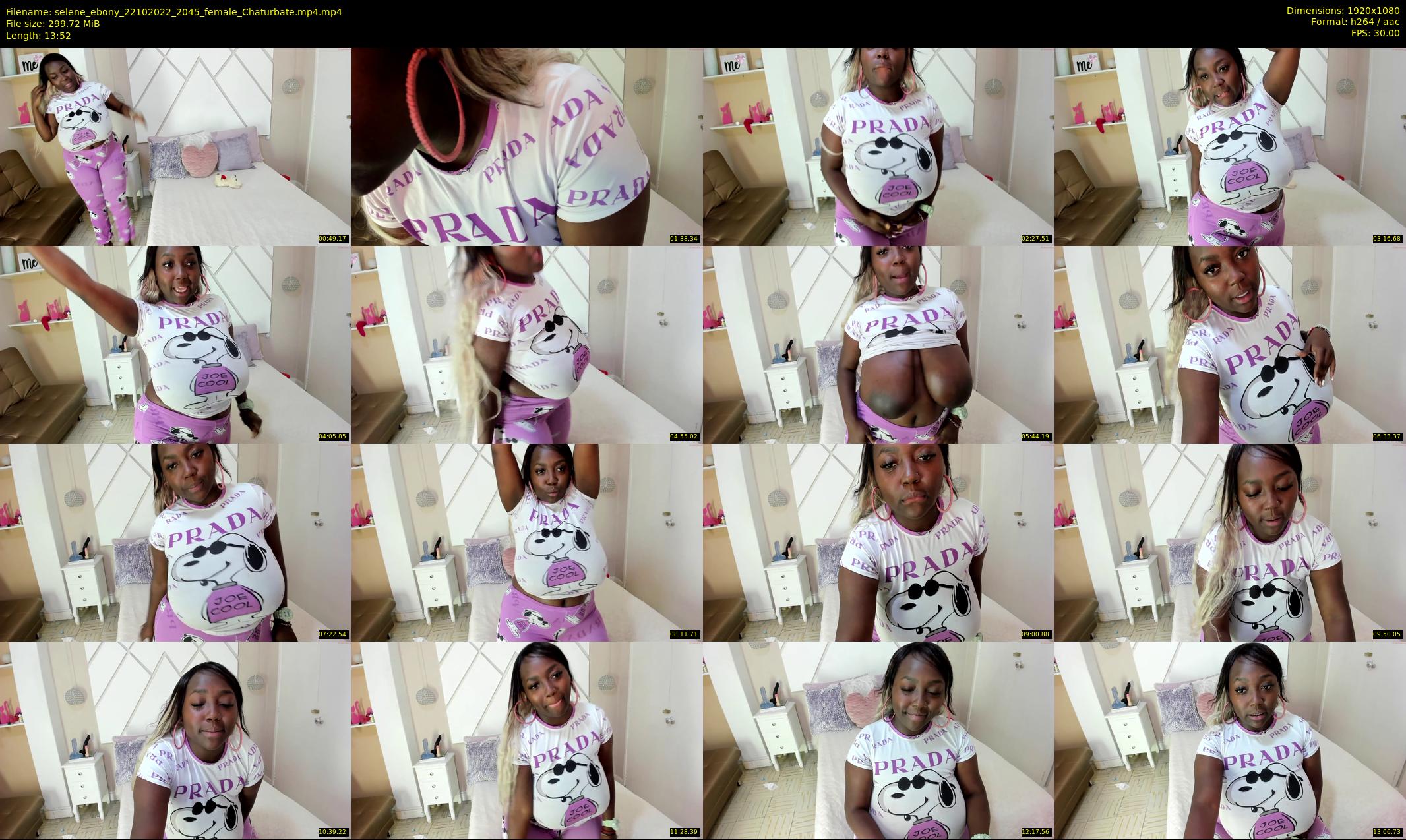 selene_ebony — 14 minute Chaturbate female cam show recording, 1080p, Oct 22, 2022