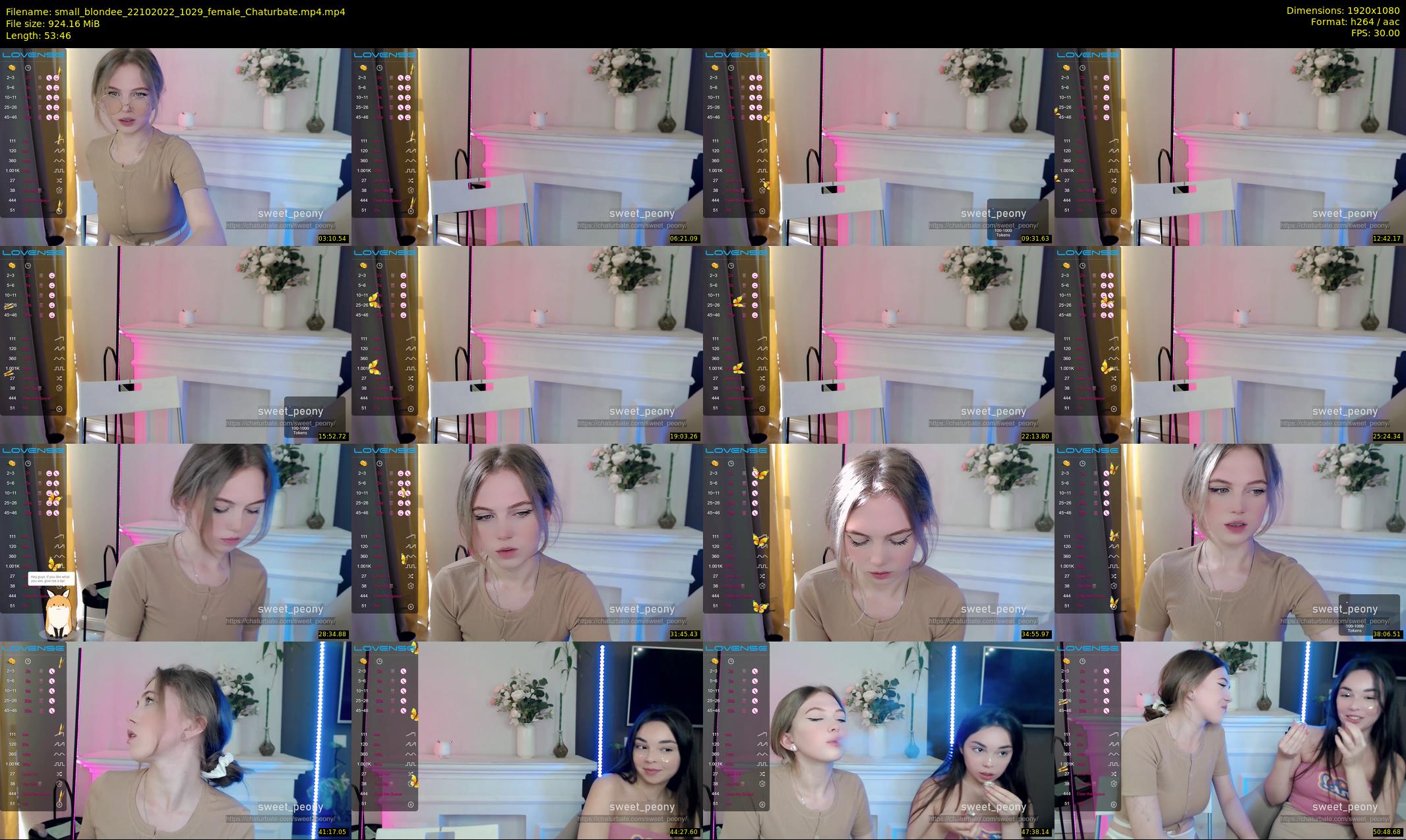 small_blondee — 54 minute Chaturbate female cam show recording, 1080p, Oct 22, 2022
