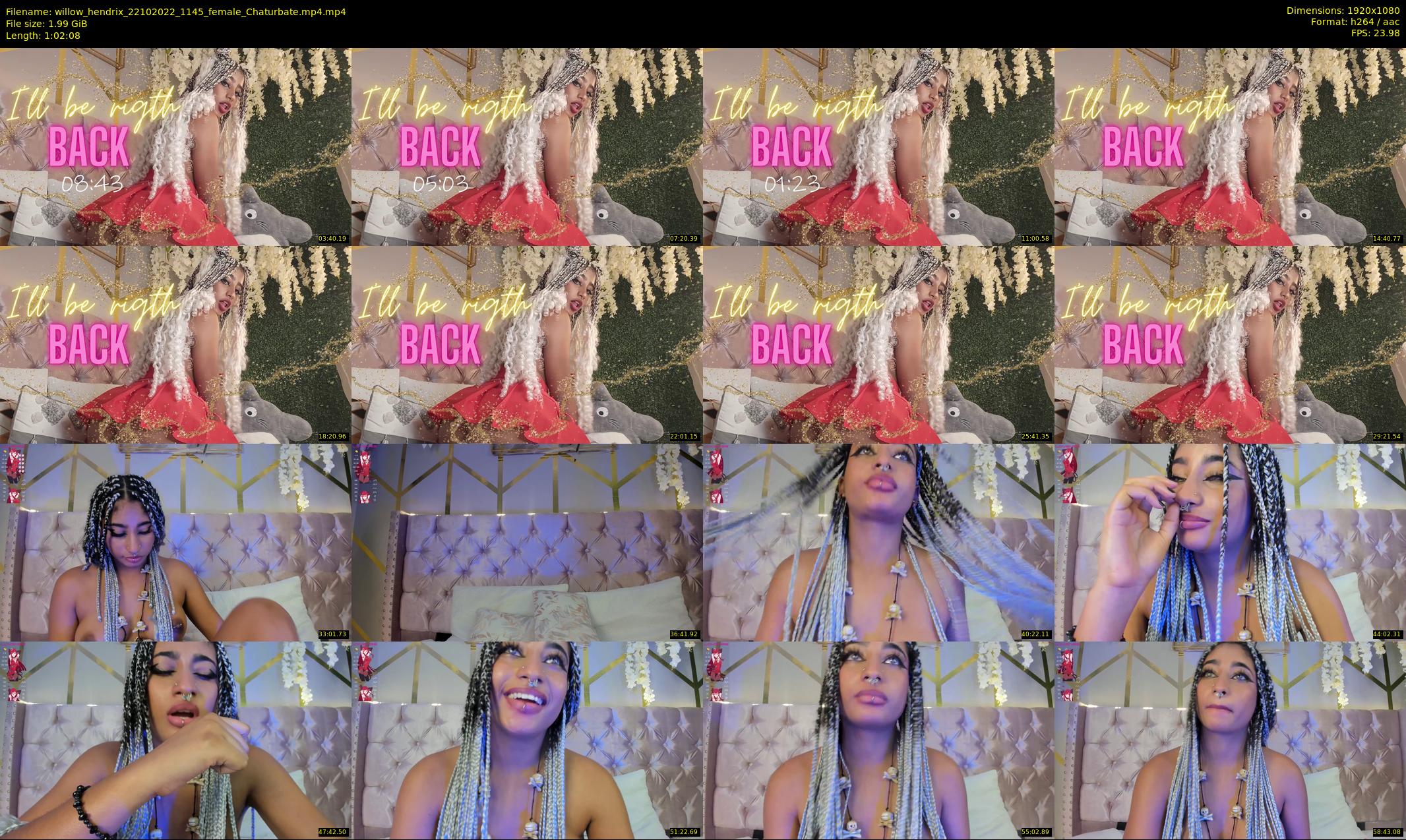 willow_hendrix — 63 minute Chaturbate female cam show recording, 1080p, Oct 22, 2022