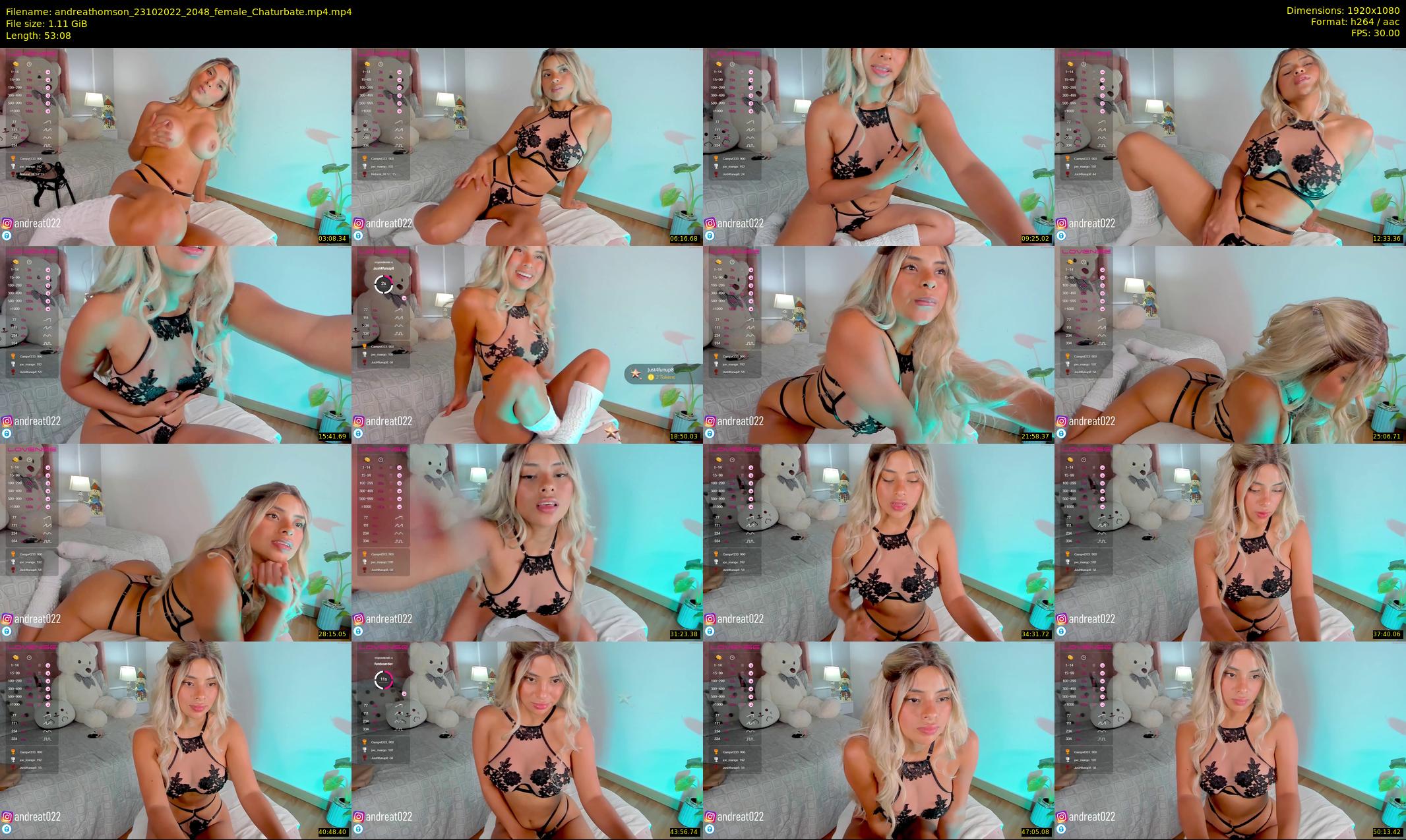andreathomson — 54 minute Chaturbate female cam show recording, 1080p, Oct 23, 2022