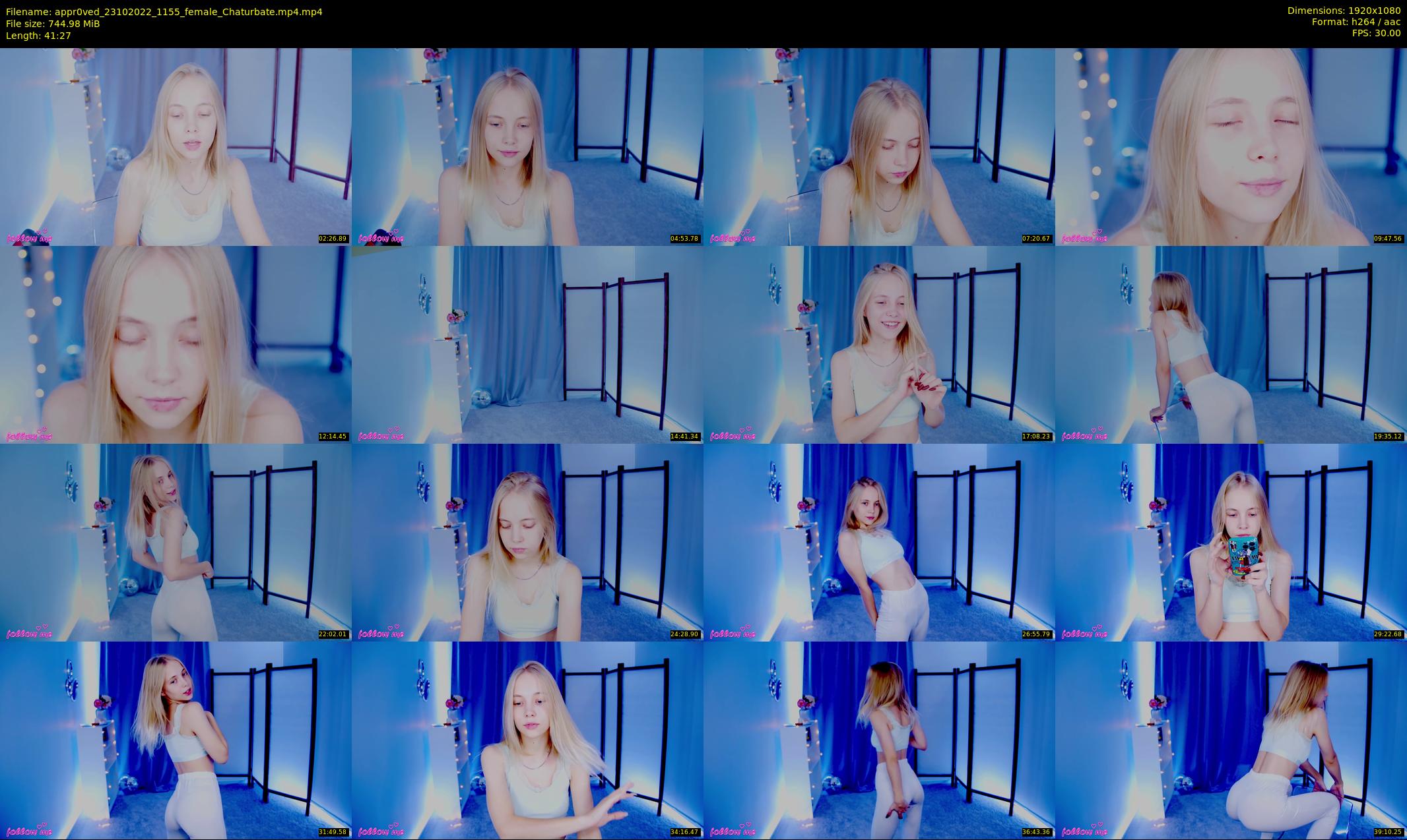 appr0ved — 42 minute Chaturbate female cam show recording, 1080p, Oct 23, 2022