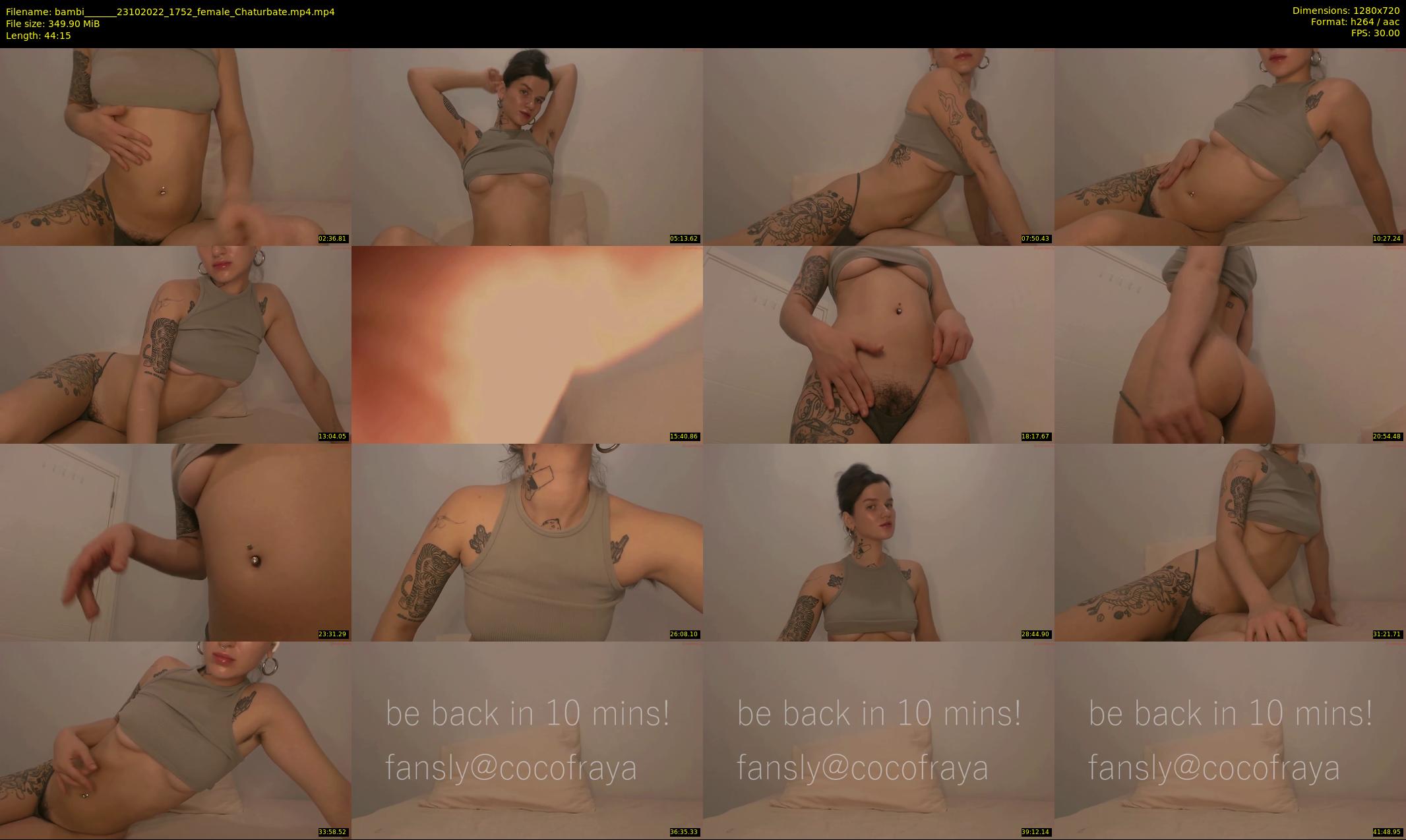 bambi______ — 45 minute Chaturbate female cam show recording, 720p, Oct 23, 2022