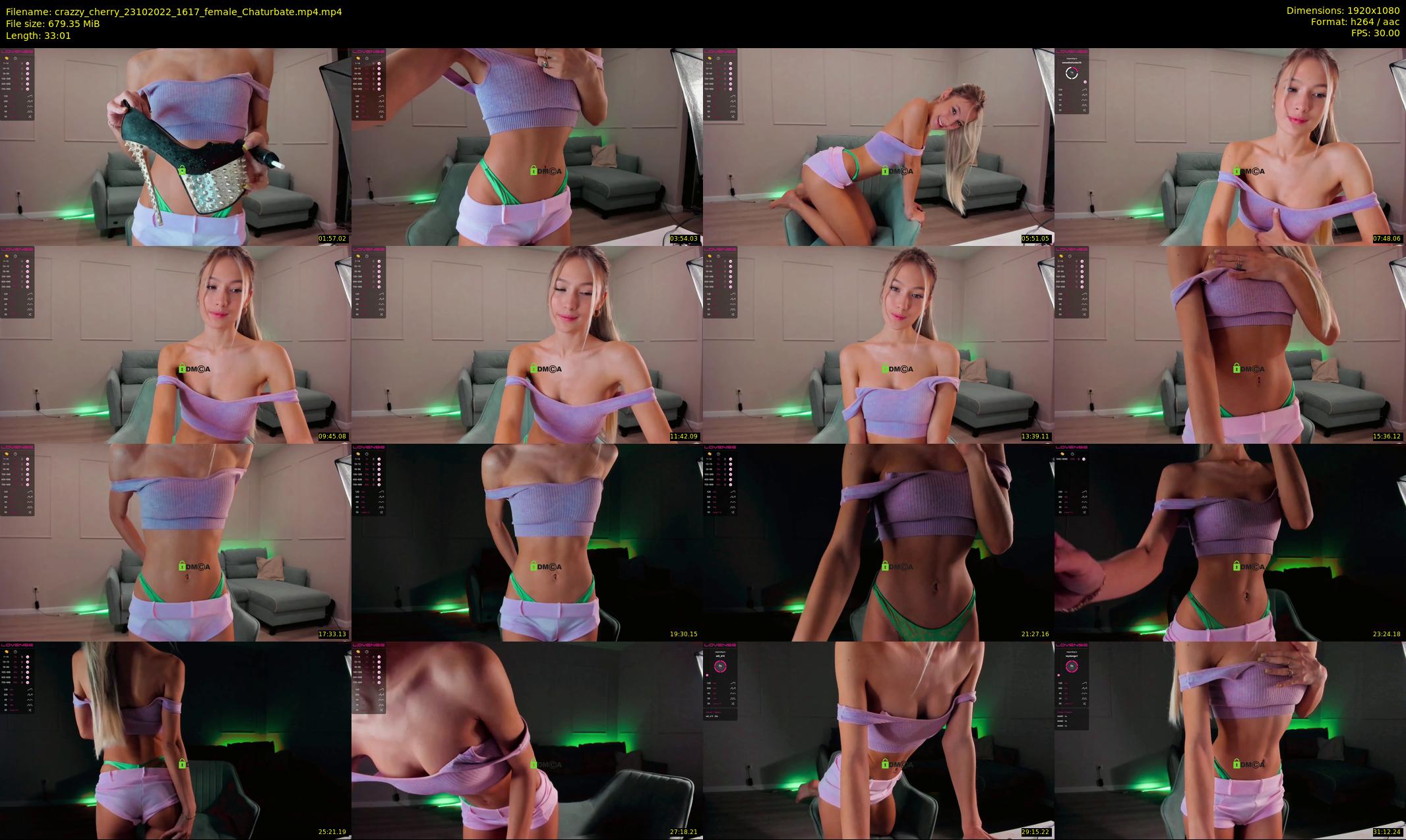 crazzy_cherry — 34 minute Chaturbate female cam show recording, 1080p, Oct 23, 2022