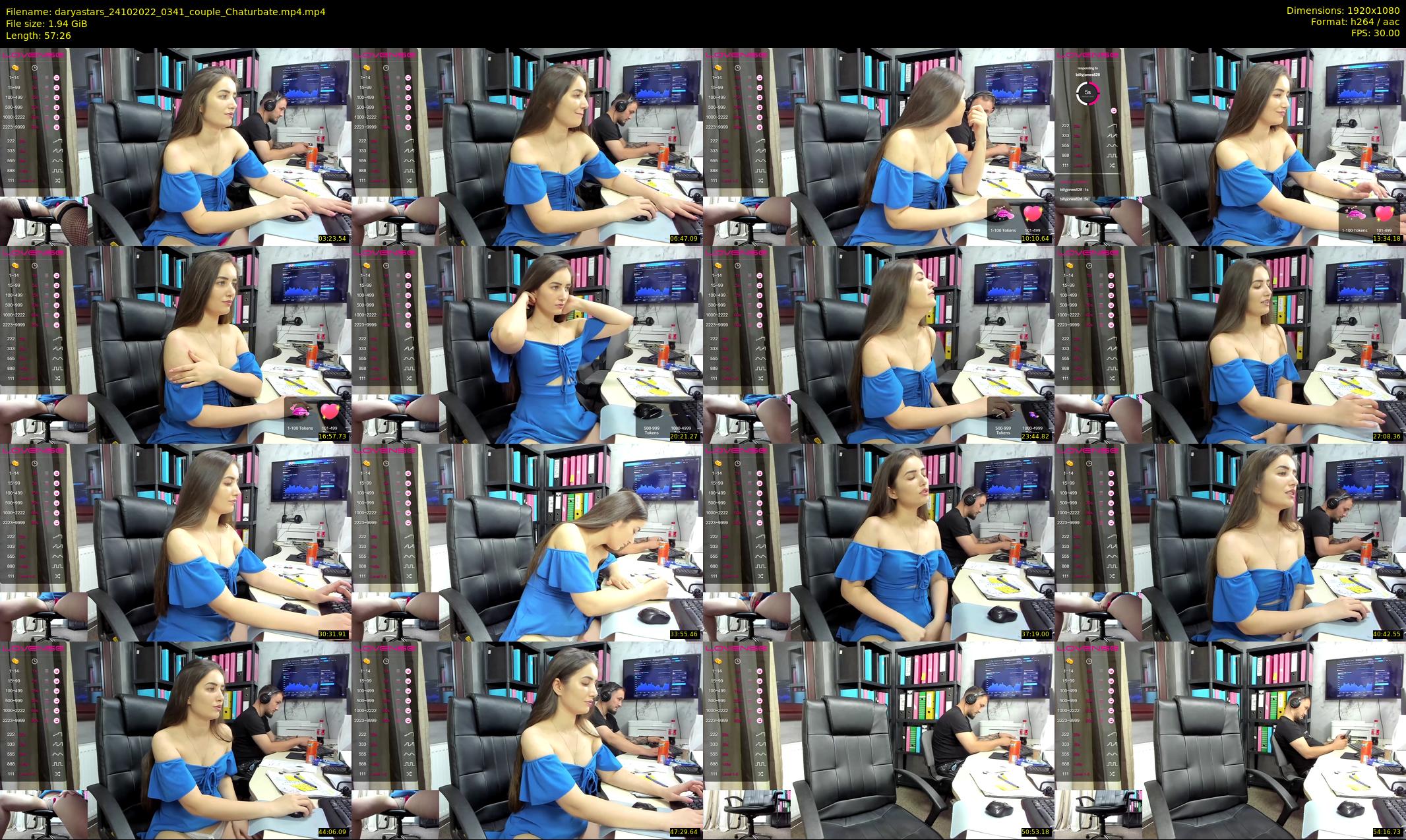 daryastars — 58 minute Chaturbate couple cam show recording, 1080p, Oct 24, 2022