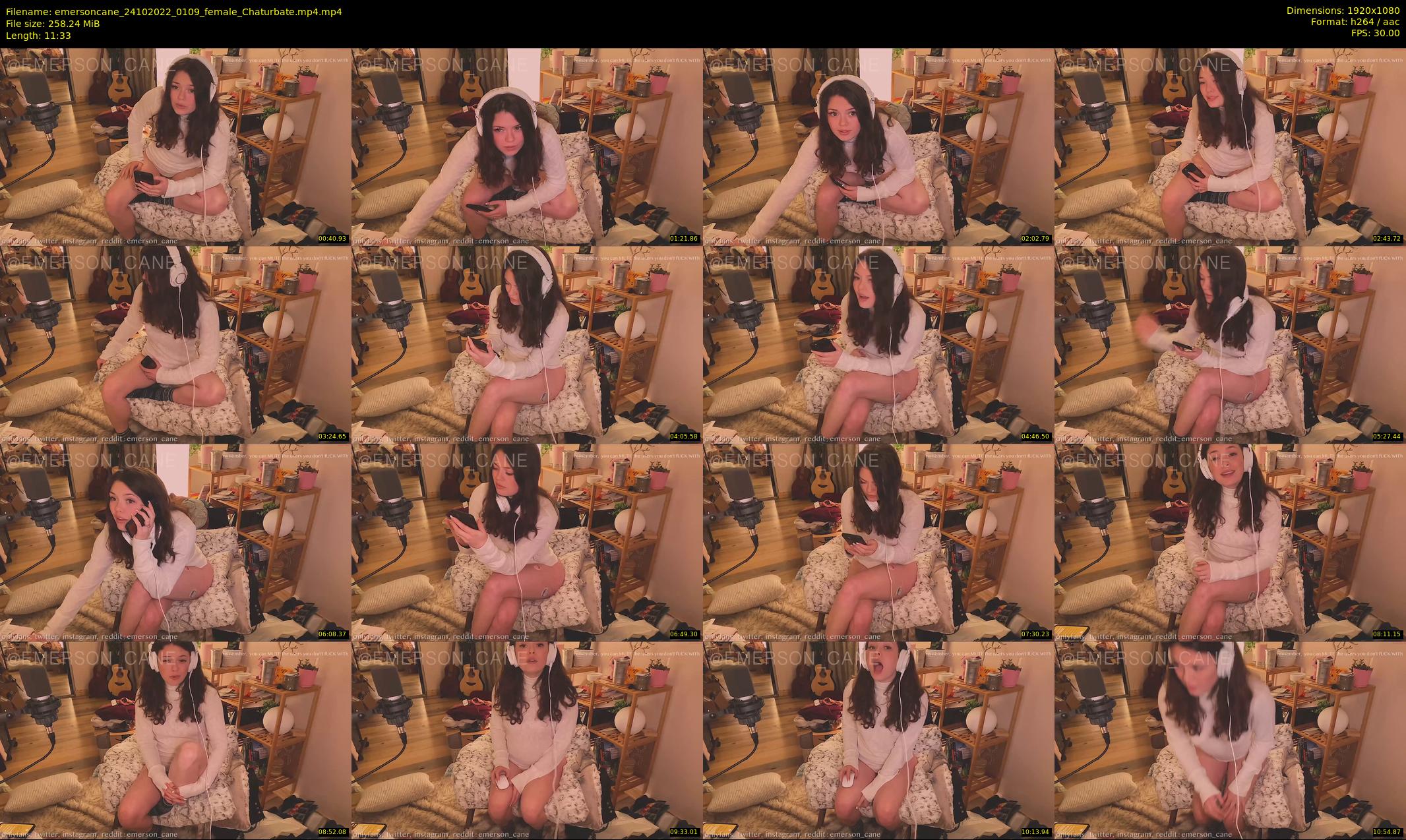 emersoncane — 12 minute Chaturbate female cam show recording, 1080p, Oct 24, 2022