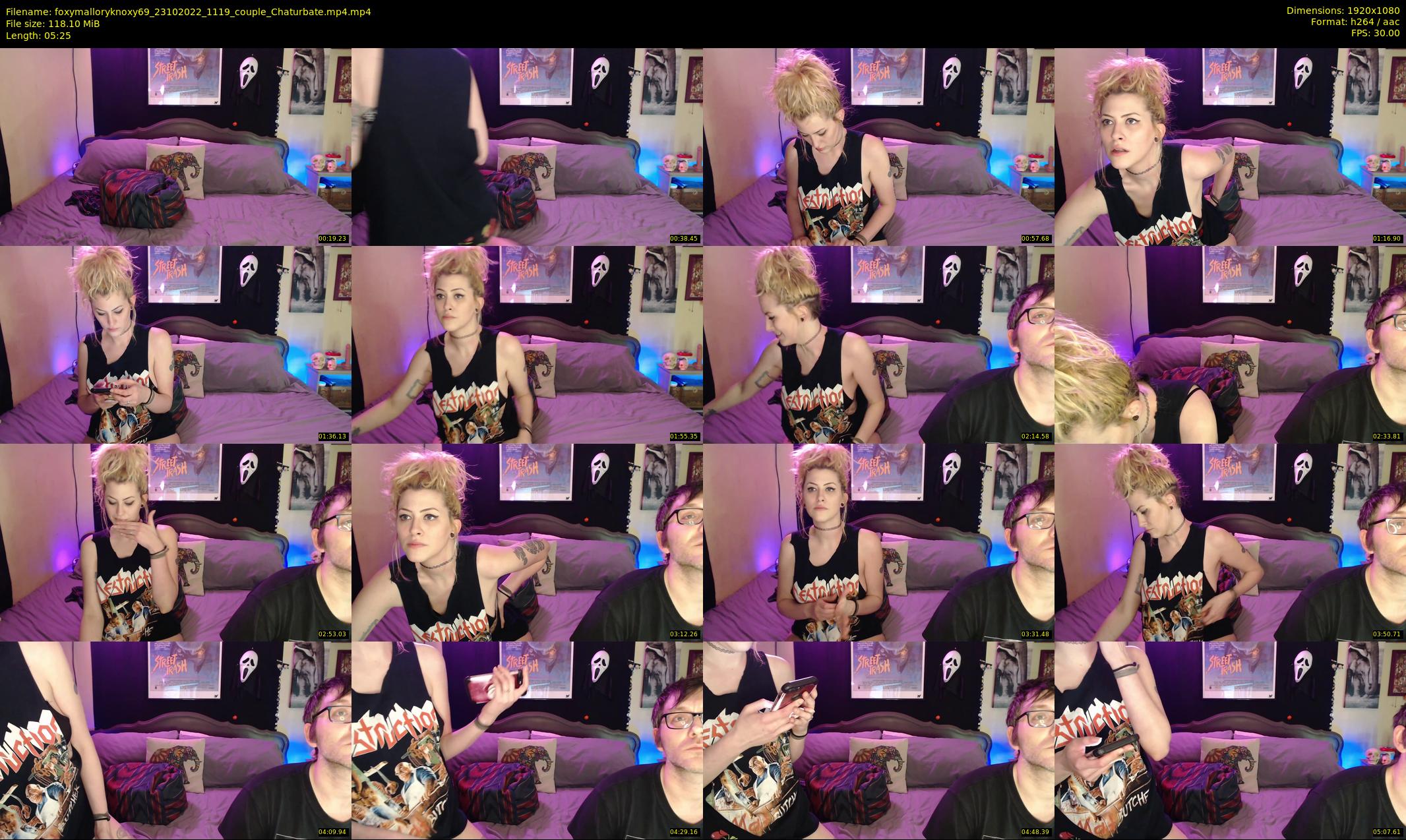foxymalloryknoxy69 — 6 minute Chaturbate couple cam show recording, 1080p, Oct 23, 2022