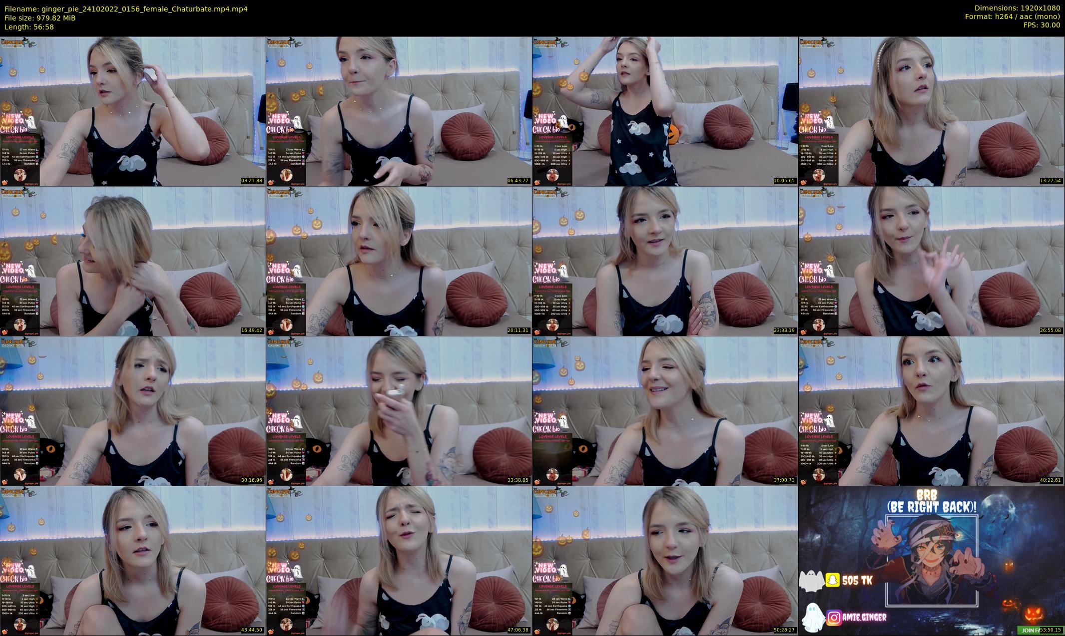 ginger_pie — 57 minute Chaturbate female cam show recording, 1080p, Oct 24, 2022