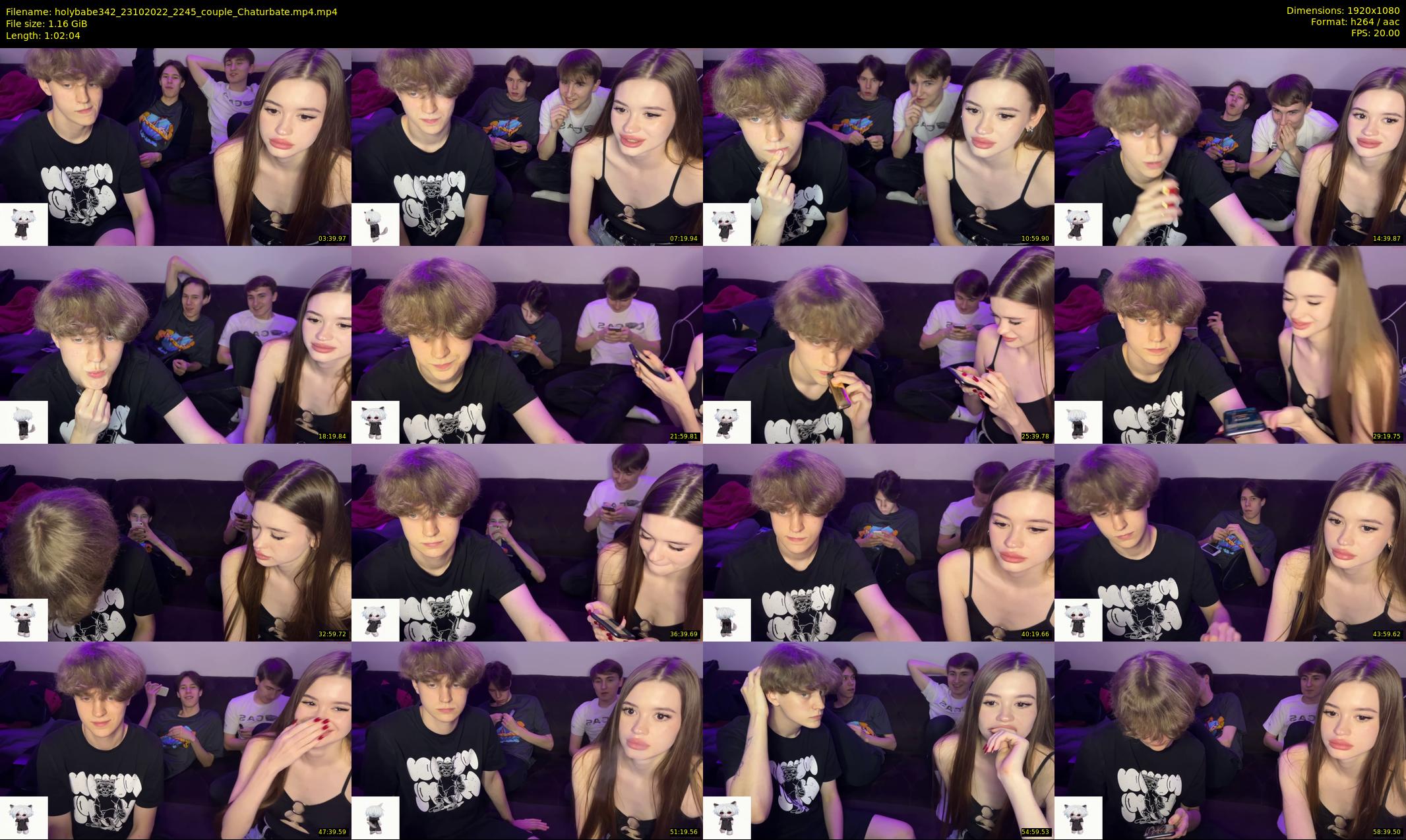 holybabe342 — 63 minute Chaturbate couple cam show recording, 1080p, Oct 23, 2022