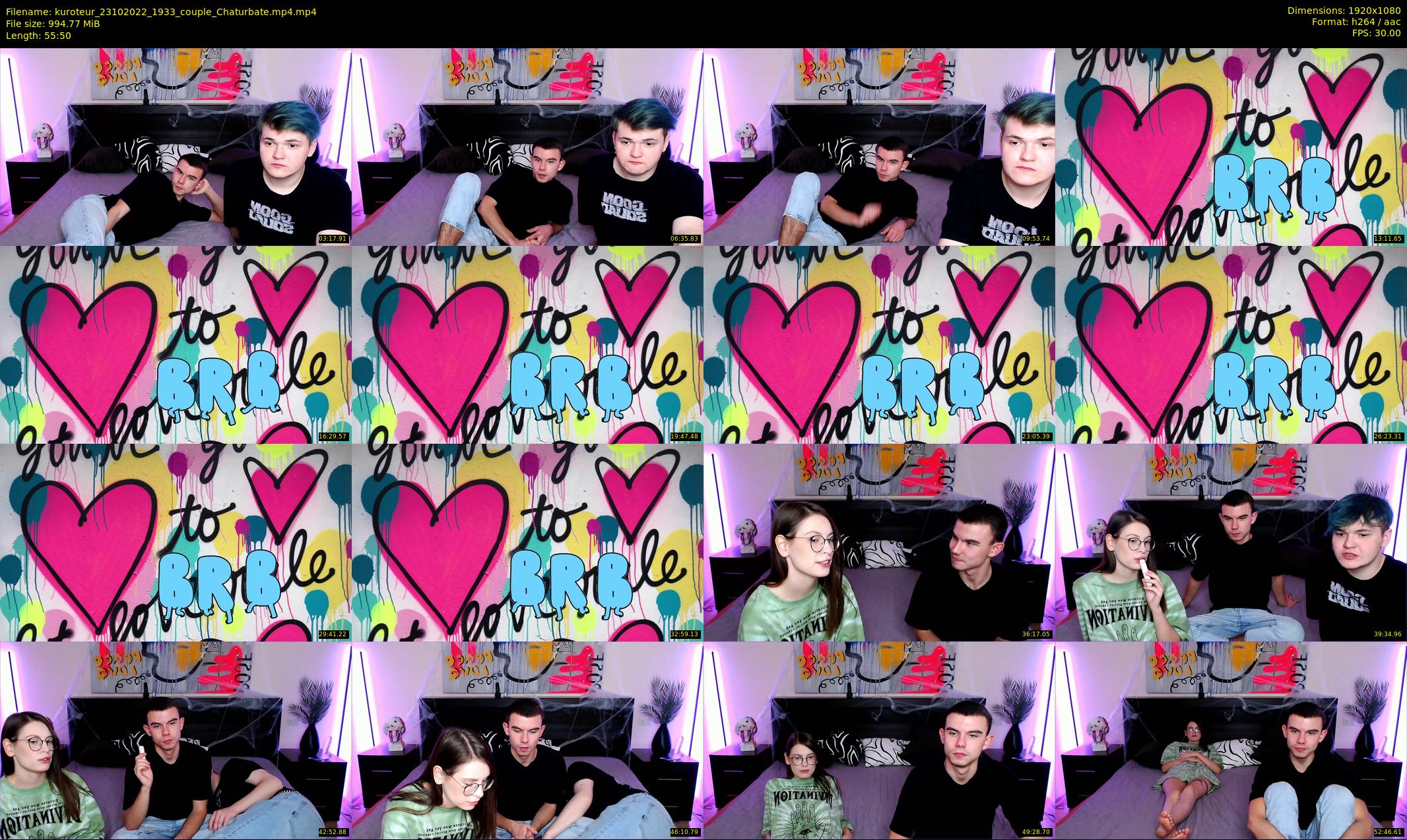 kuroteur — 56 minute Chaturbate couple cam show recording, 1080p, Oct 23, 2022