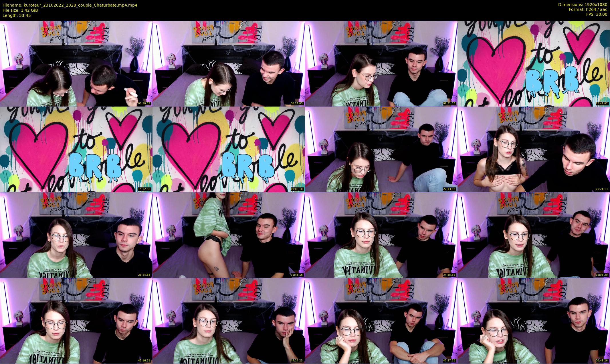 kuroteur — 54 minute Chaturbate couple cam show recording, 1080p, Oct 23, 2022