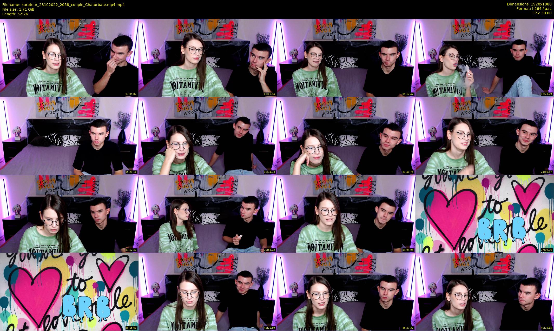 kuroteur — 53 minute Chaturbate couple cam show recording, 1080p, Oct 23, 2022
