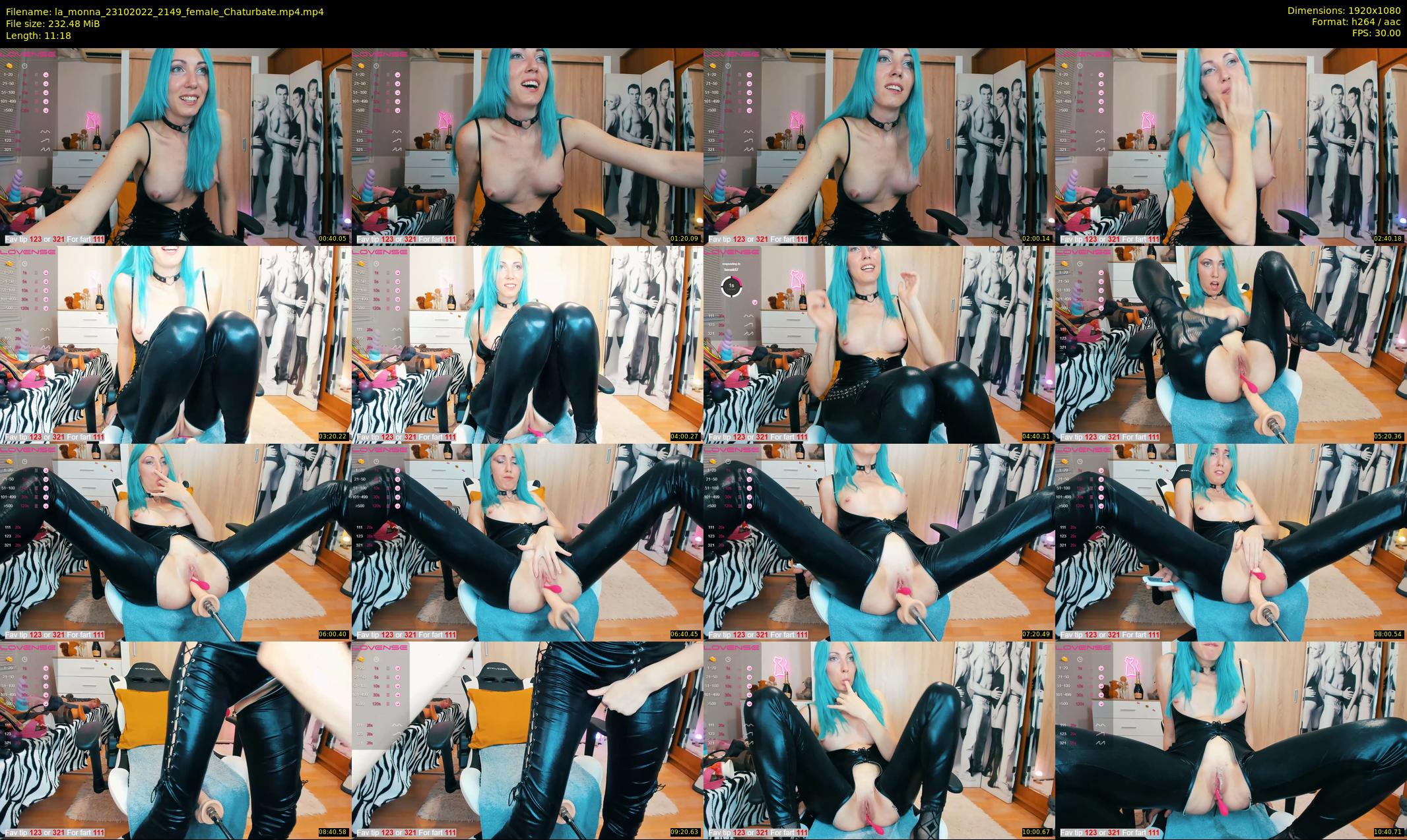 la_monna — 12 minute Chaturbate female cam show recording, 1080p, Oct 23, 2022