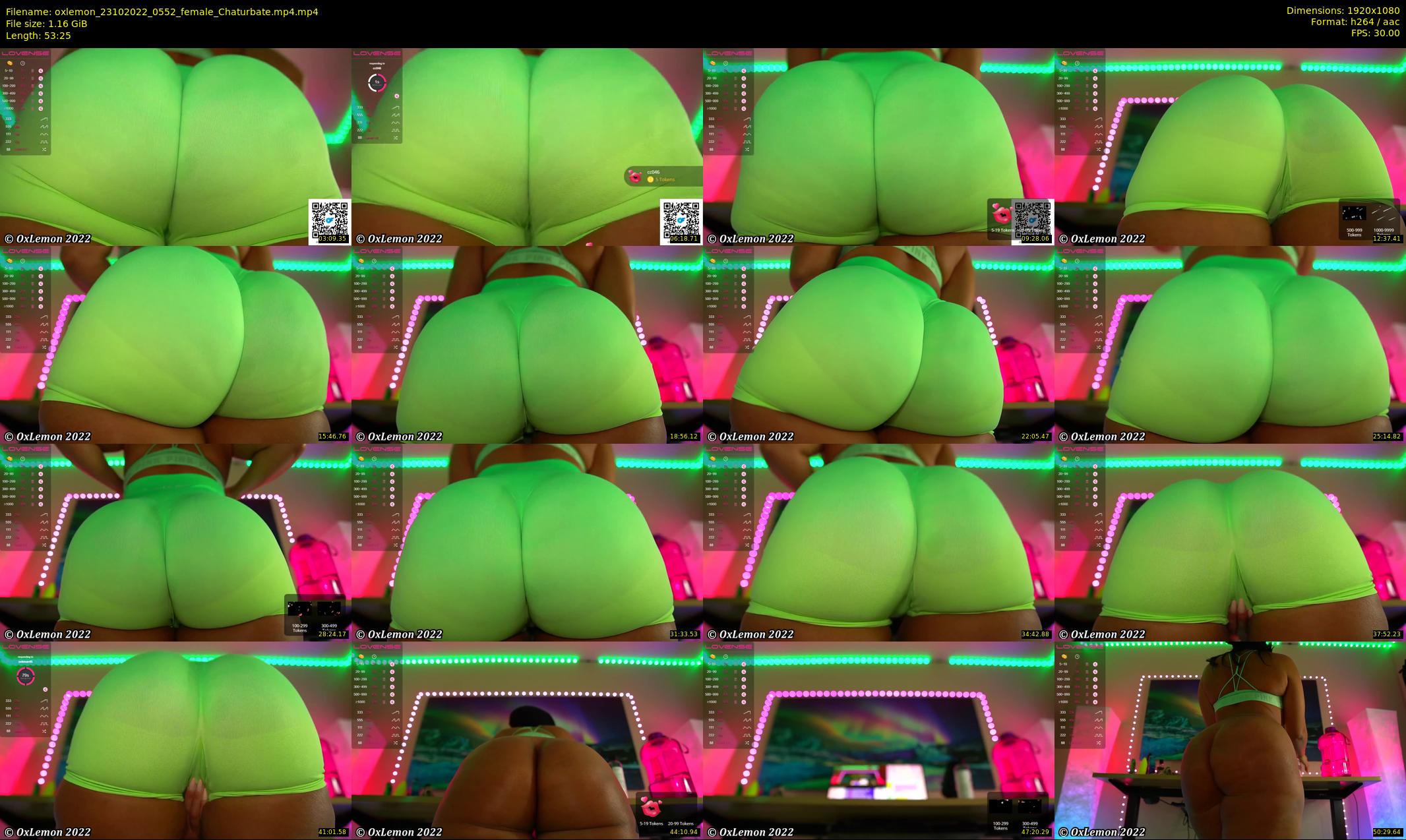 oxlemon — 54 minute Chaturbate female cam show recording, 1080p, Oct 23, 2022