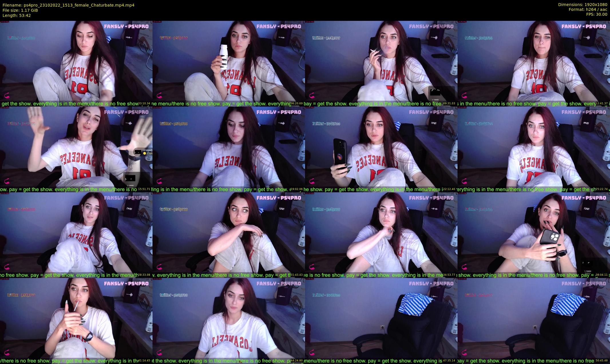 ps4pro — 54 minute Chaturbate female cam show recording, 1080p, Oct 23, 2022
