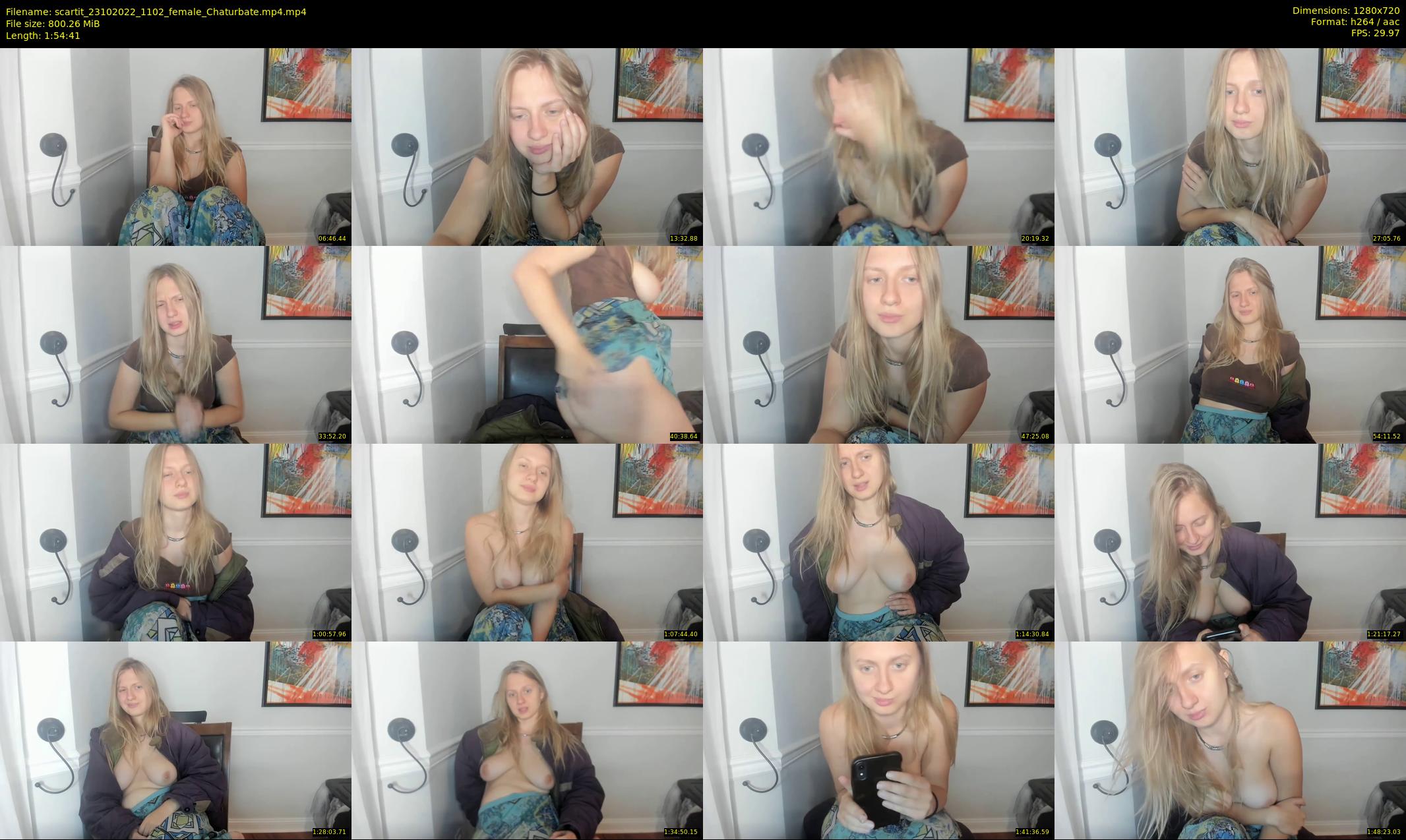 scartit — 115 minute Chaturbate female cam show recording, 720p, Oct 23, 2022
