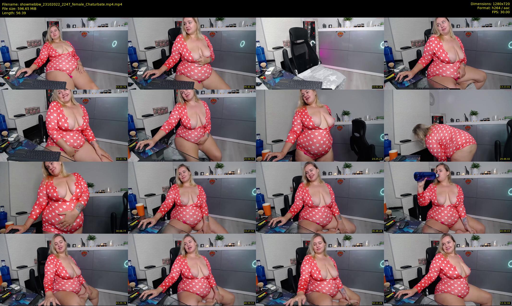 showmebbw — 57 minute Chaturbate female cam show recording, 720p, Oct 23, 2022