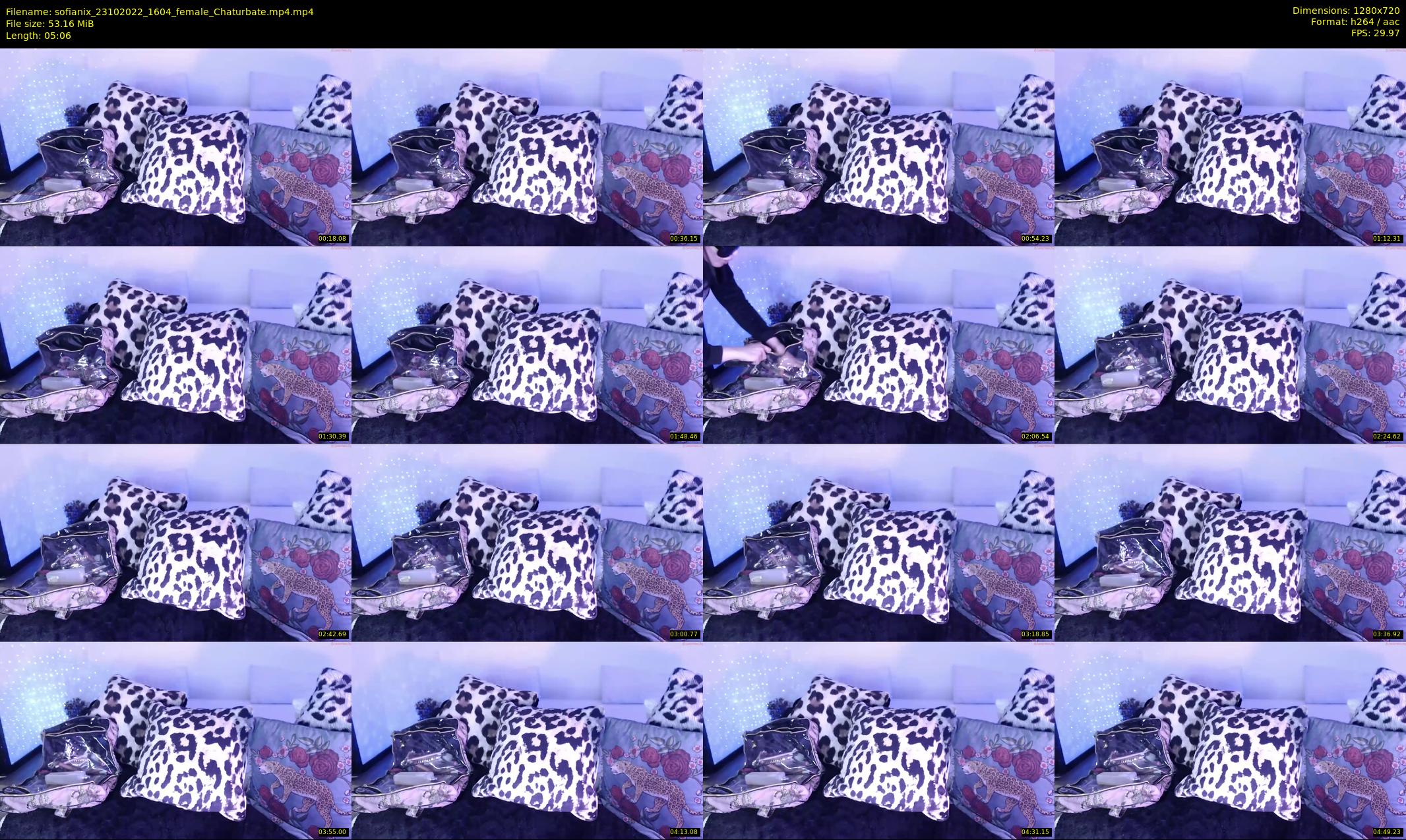 sofianix — 6 minute Chaturbate female cam show recording, 720p, Oct 23, 2022