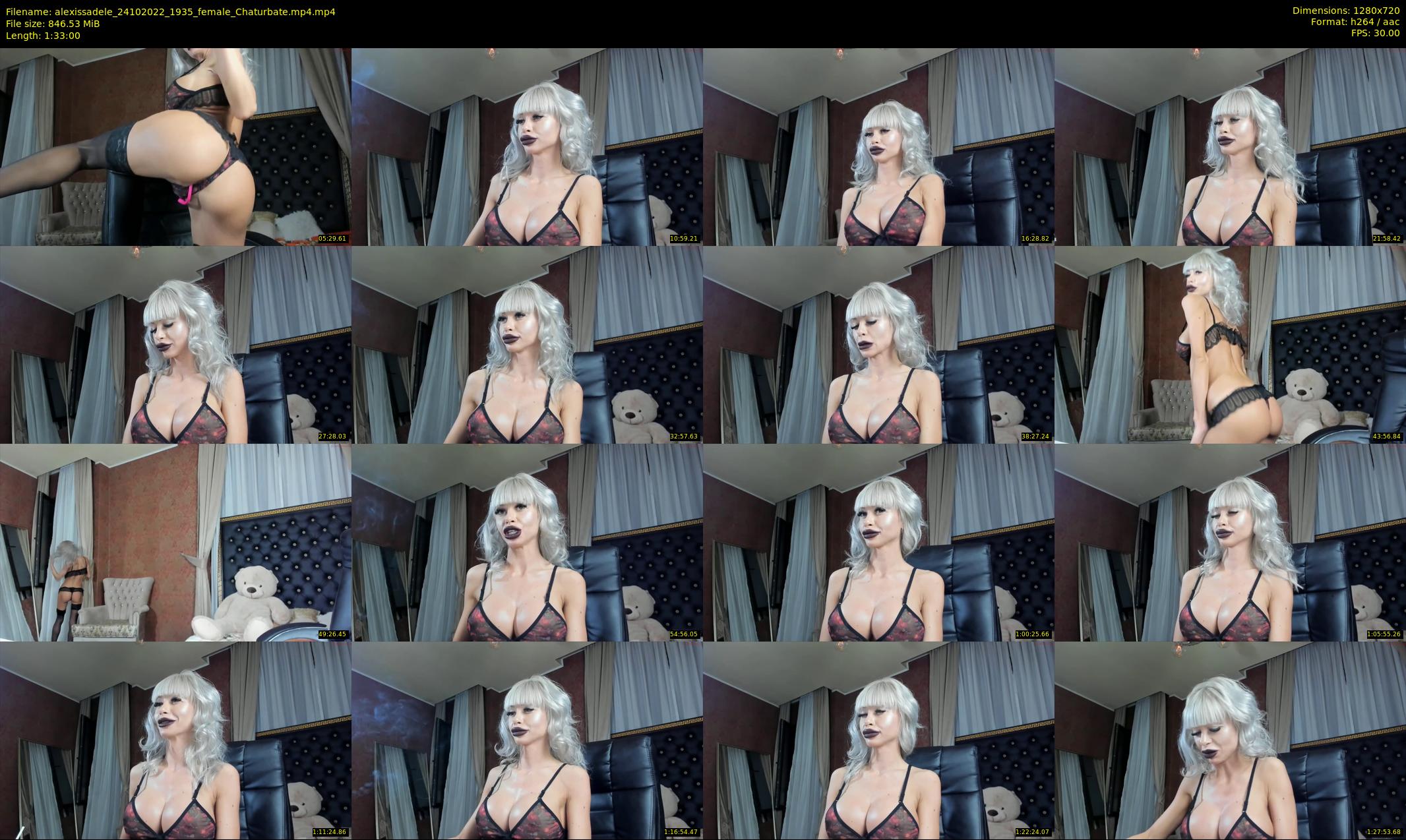 alexissadele — 93 minute Chaturbate female cam show recording, 720p, Oct 24, 2022