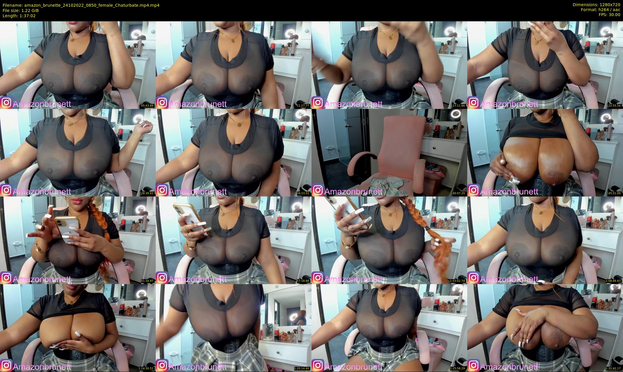 amazon_brunette — 98 minute Chaturbate female cam show recording, 720p, Oct 24, 2022