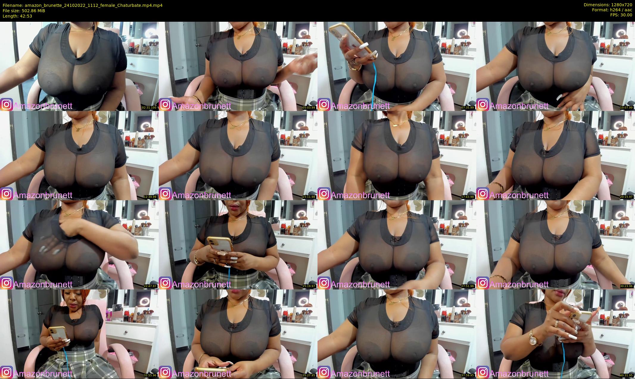 amazon_brunette — 43 minute Chaturbate female cam show recording, 720p, Oct 24, 2022