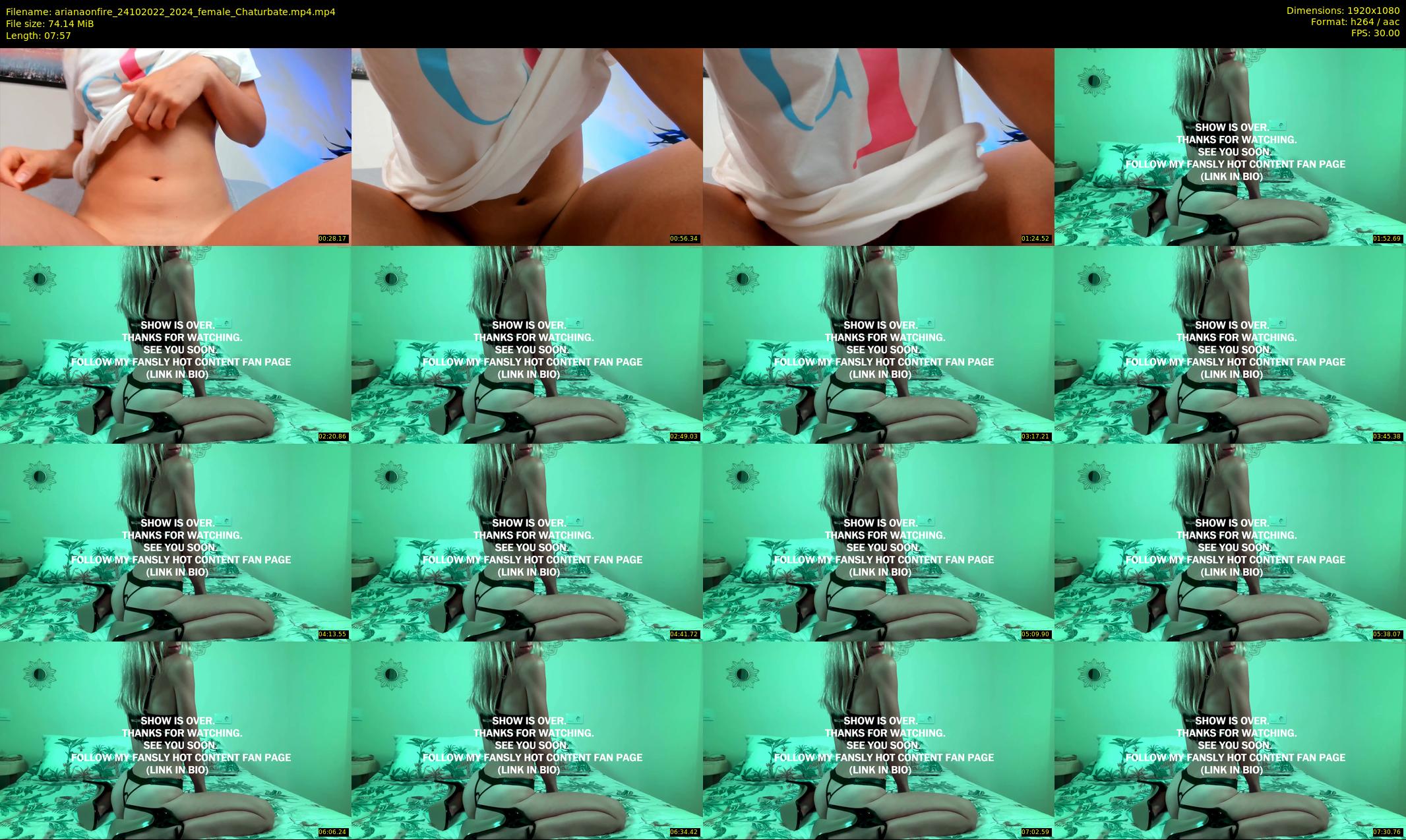 arianaonfire — 8 minute Chaturbate couple cam show recording, 1080p, Oct 24, 2022