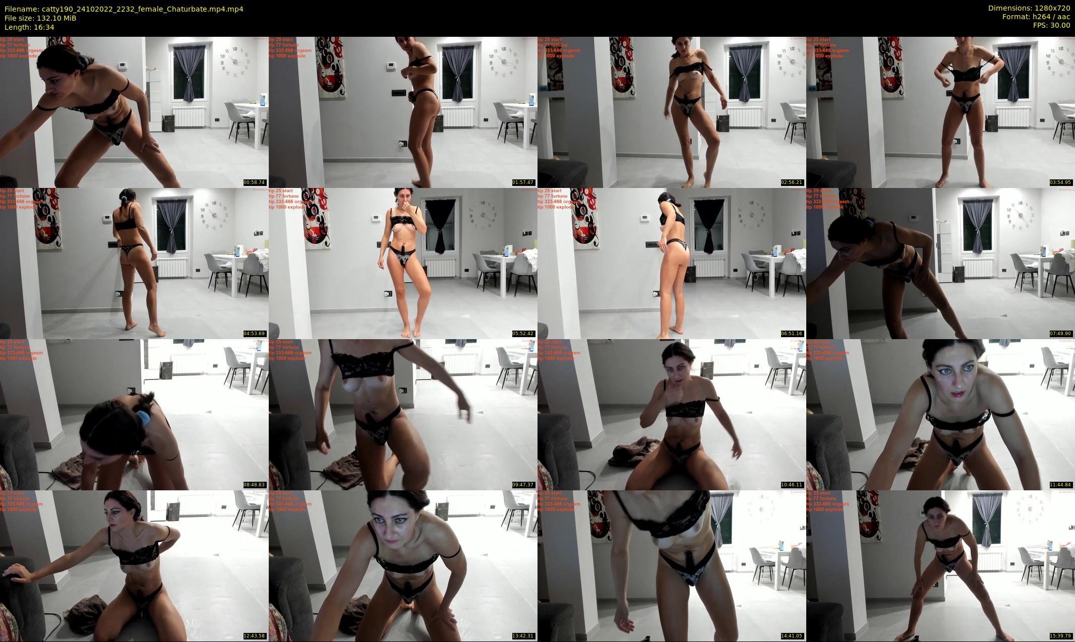 catty190 — 17 minute Chaturbate female cam show recording, 720p, Oct 24, 2022