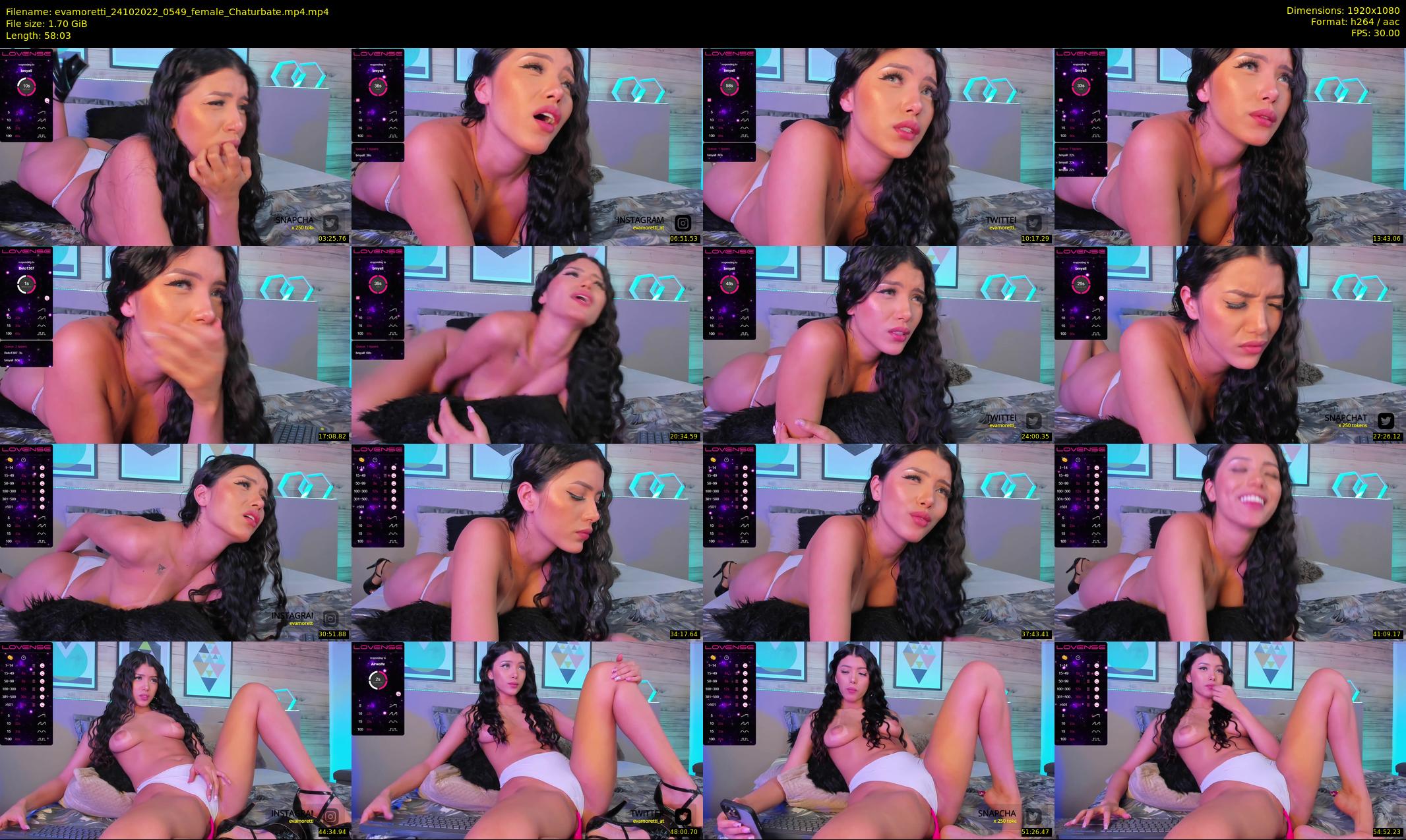 evamoretti — 59 minute Chaturbate female cam show recording, 1080p, Oct 24, 2022
