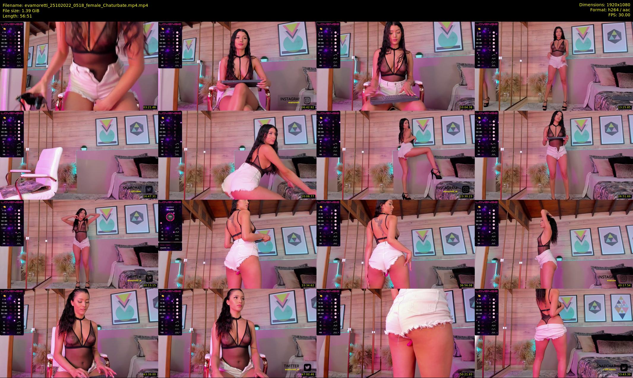 evamoretti — 57 minute Chaturbate female cam show recording, 1080p, Oct 25, 2022
