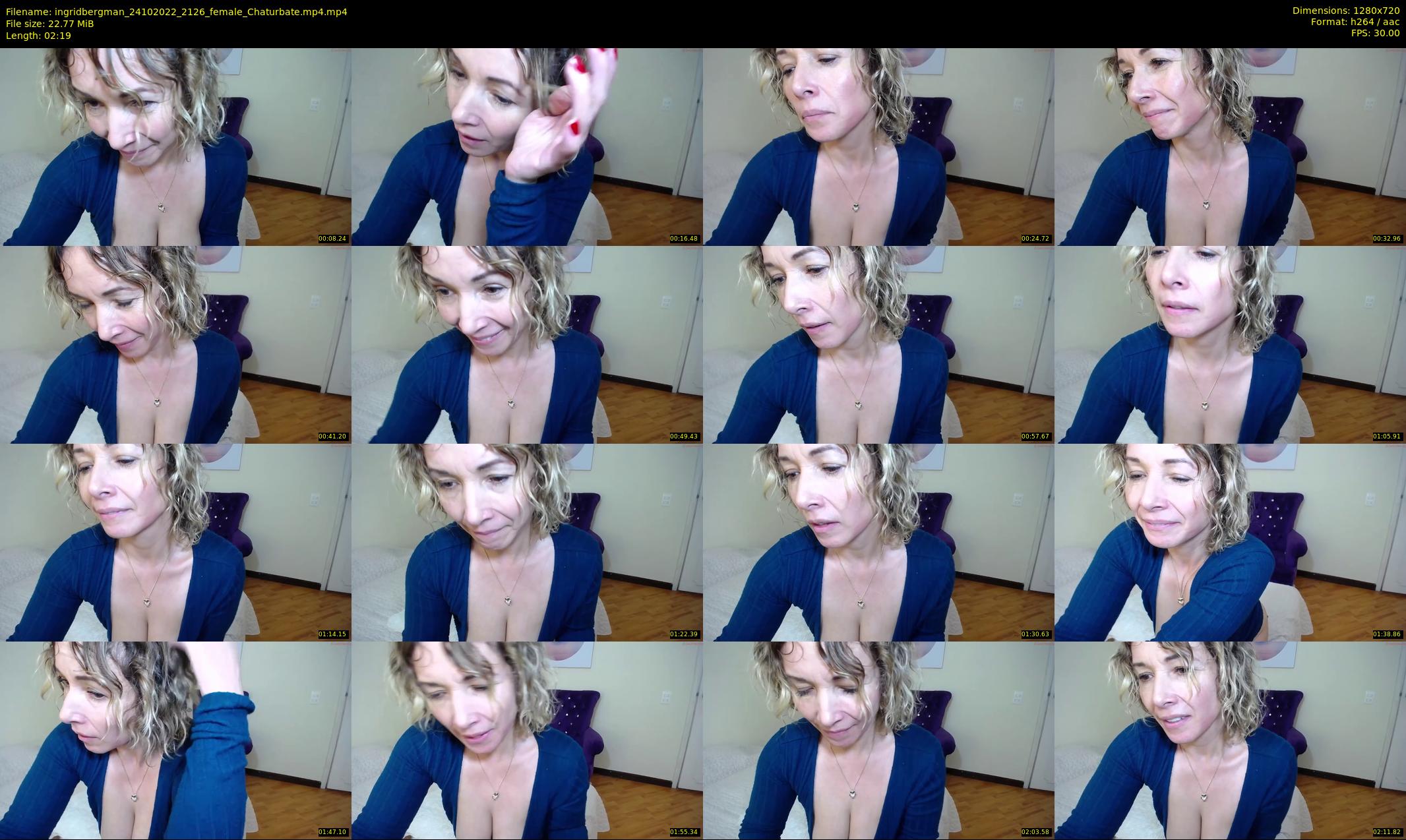 ingridbergman — 3 minute Chaturbate female cam show recording, 720p, Oct 24, 2022