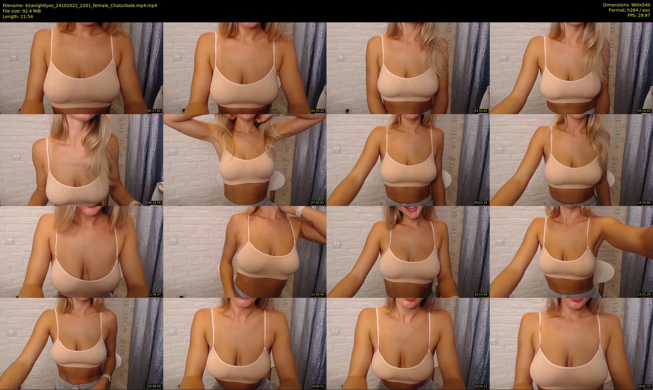 kiranightlyxo — 22 minute Chaturbate female cam show recording, 480p, Oct 24, 2022
