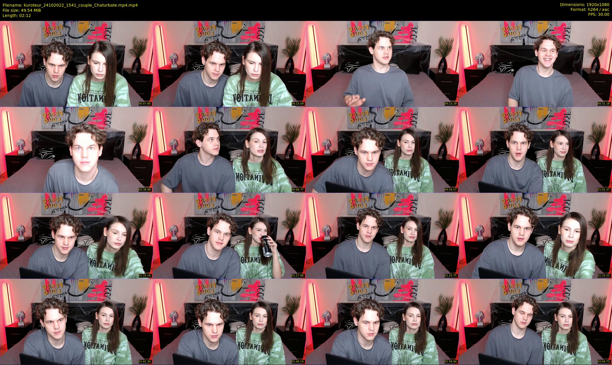 kuroteur — 3 minute Chaturbate couple cam show recording, 1080p, Oct 24, 2022