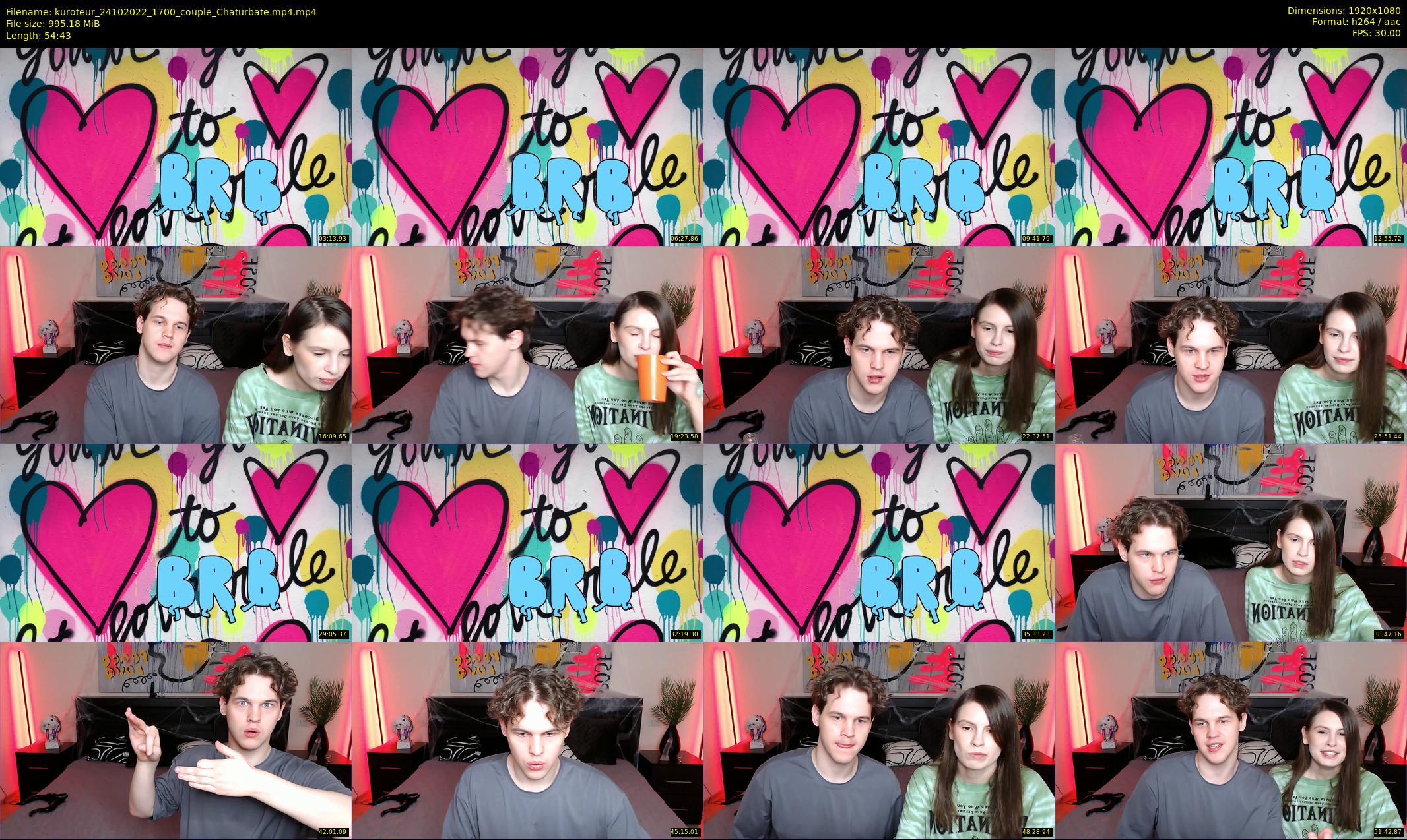 kuroteur — 55 minute Chaturbate couple cam show recording, 1080p, Oct 24, 2022
